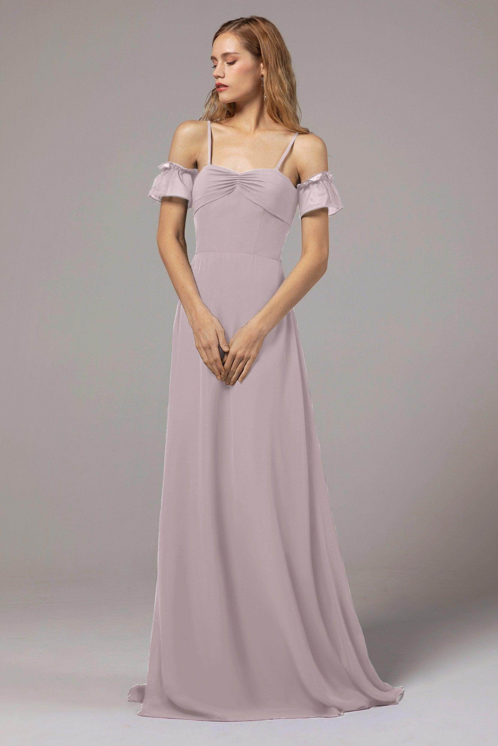 A-Line Floor Length Chiffon Bridesmaid Dress Formal Dresses CB0416