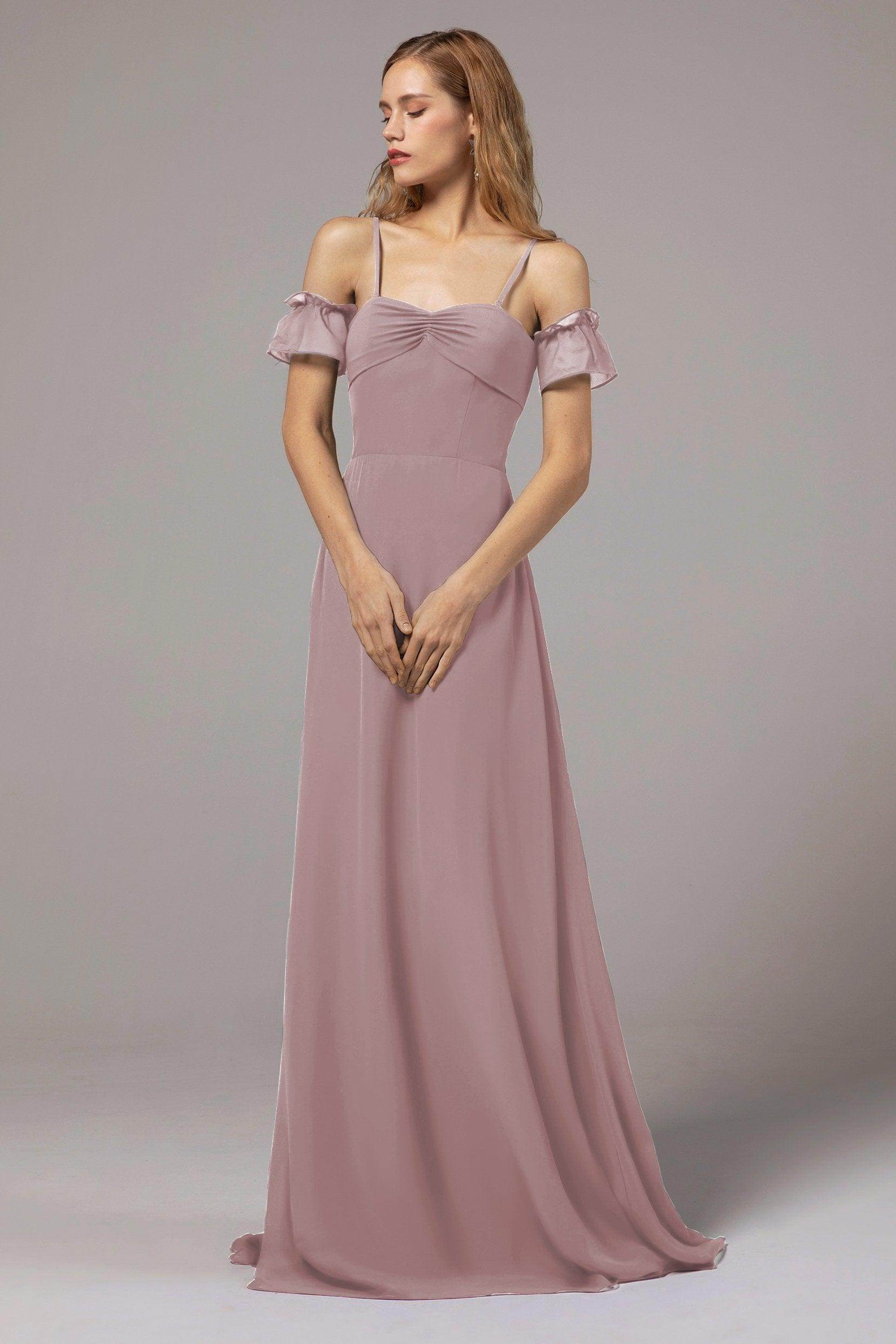 A-Line Floor Length Chiffon Bridesmaid Dress Formal Dresses CB0416