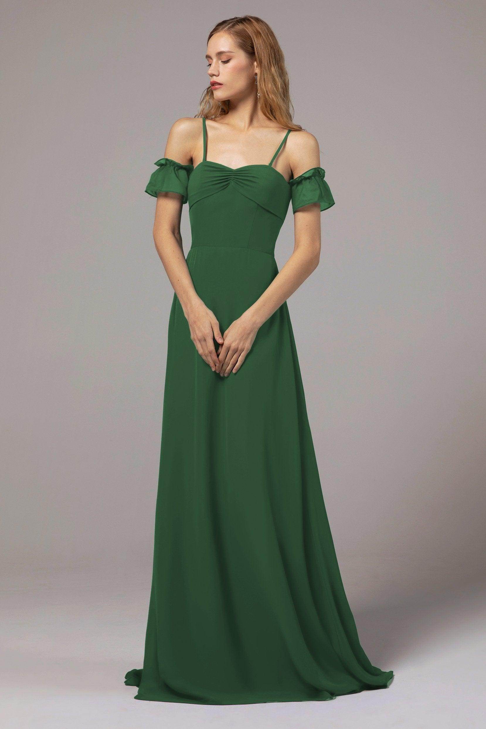 A-Line Floor Length Chiffon Bridesmaid Dress Formal Dresses CB0416