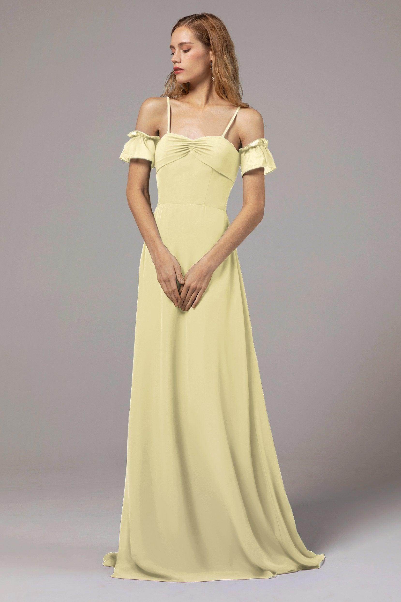 A-Line Floor Length Chiffon Bridesmaid Dress Formal Dresses CB0416