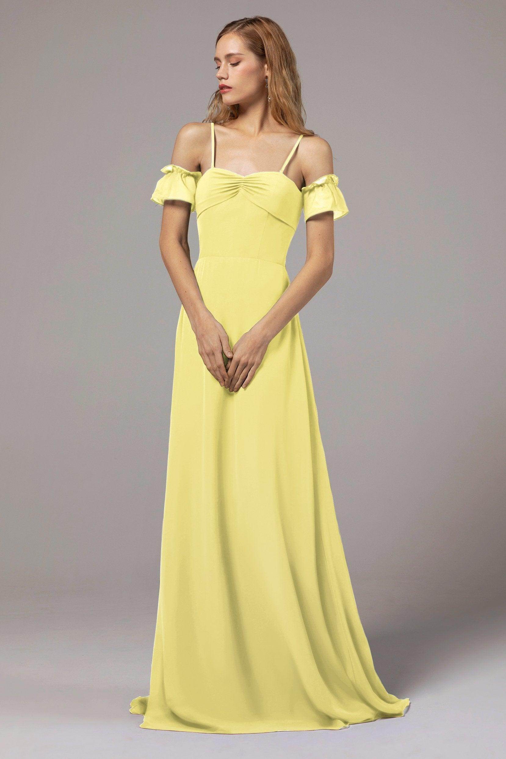 A-Line Floor Length Chiffon Bridesmaid Dress Formal Dresses CB0416