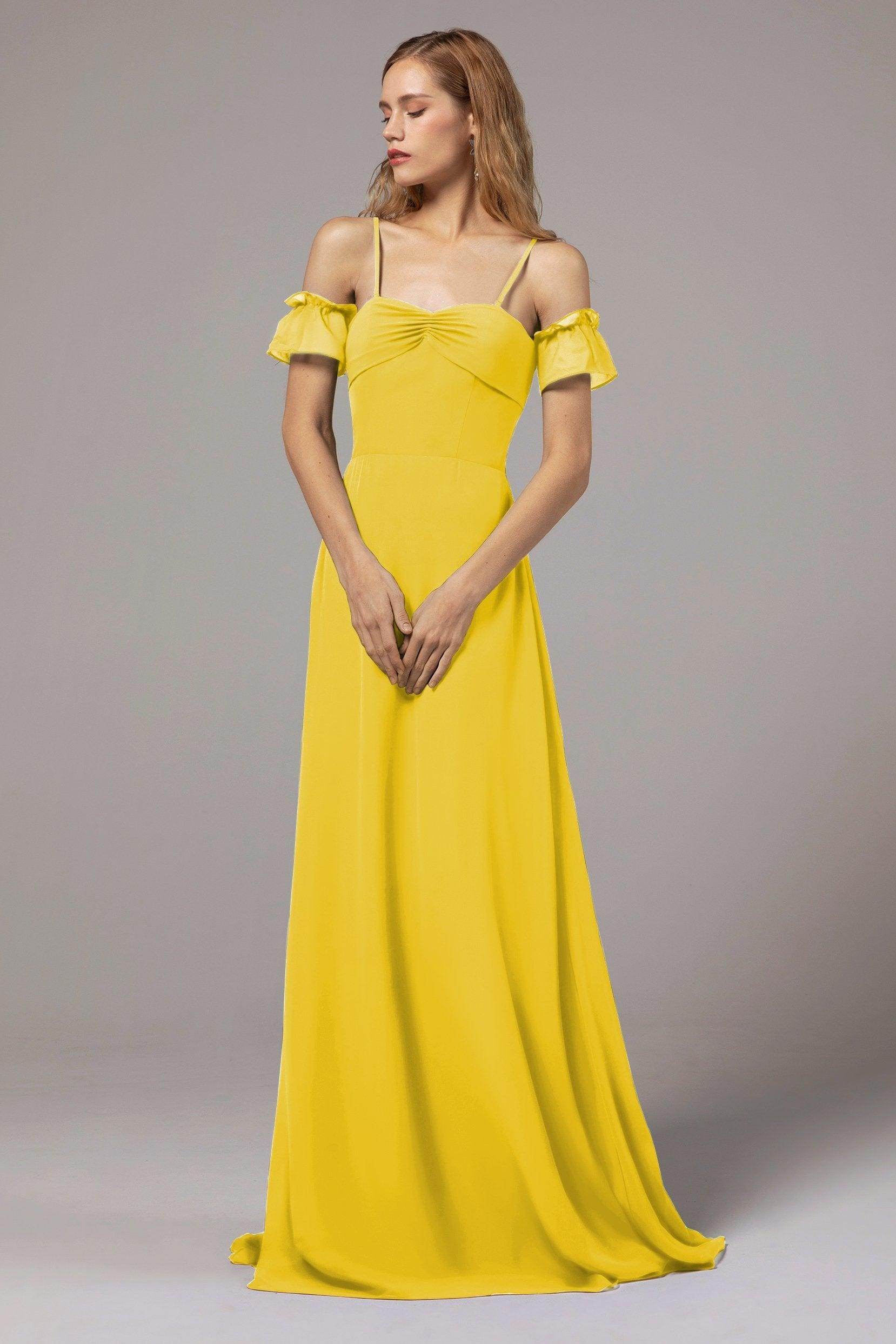 A-Line Floor Length Chiffon Bridesmaid Dress Formal Dresses CB0416