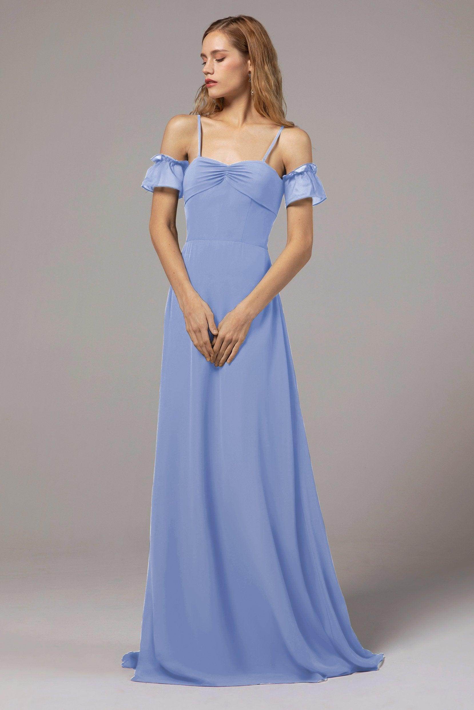 A-Line Floor Length Chiffon Bridesmaid Dress Formal Dresses CB0416