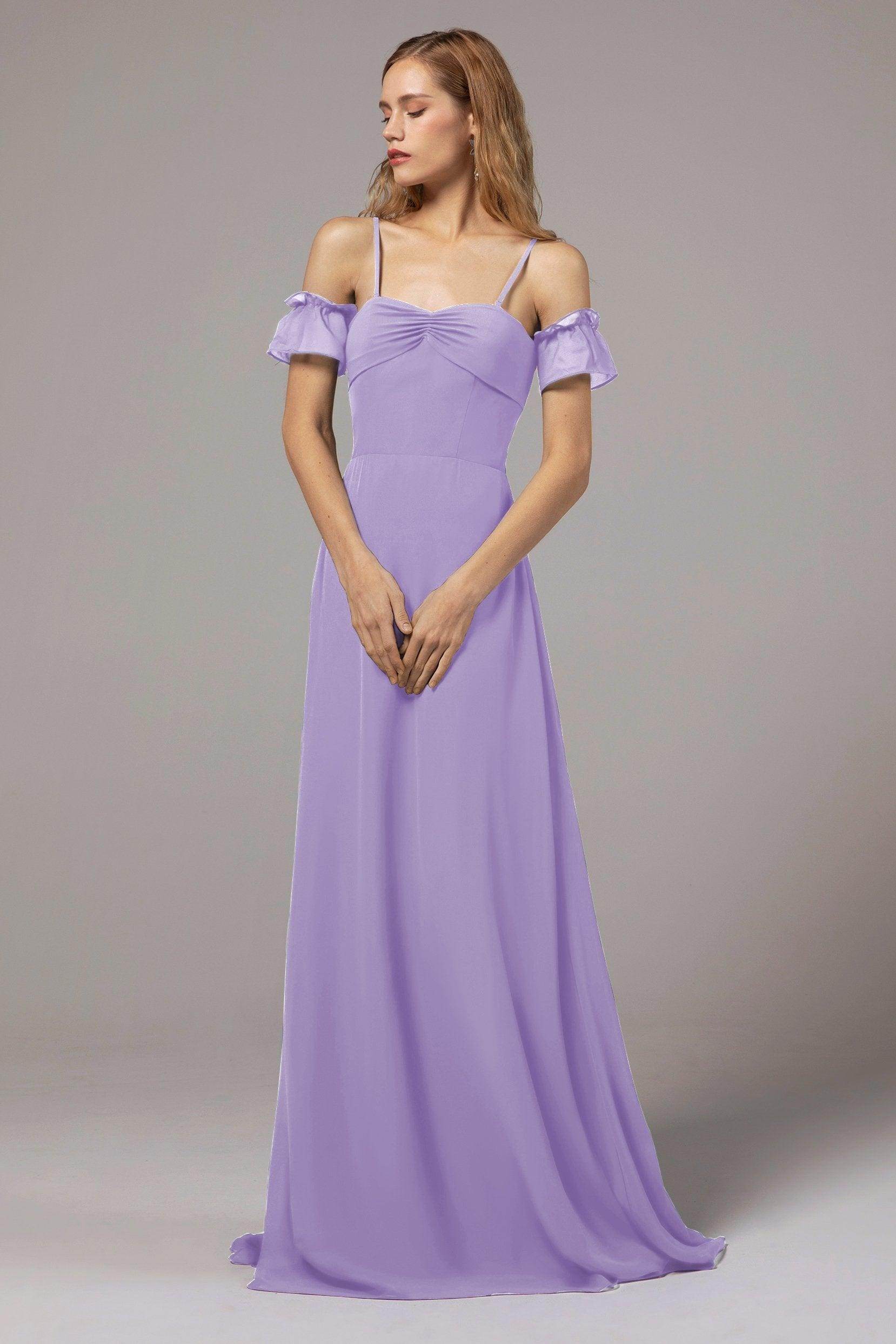 A-Line Floor Length Chiffon Bridesmaid Dress Formal Dresses CB0416