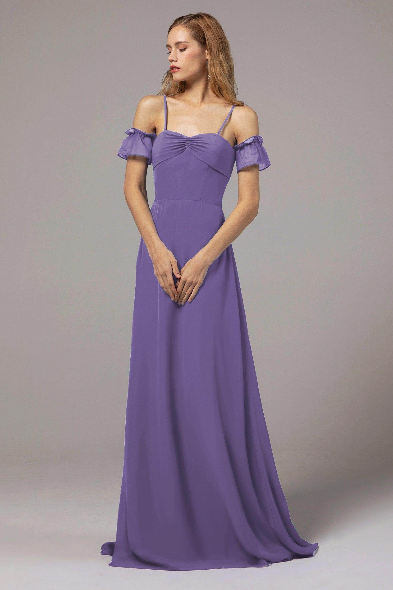 A-Line Floor Length Chiffon Bridesmaid Dress Formal Dresses CB0416