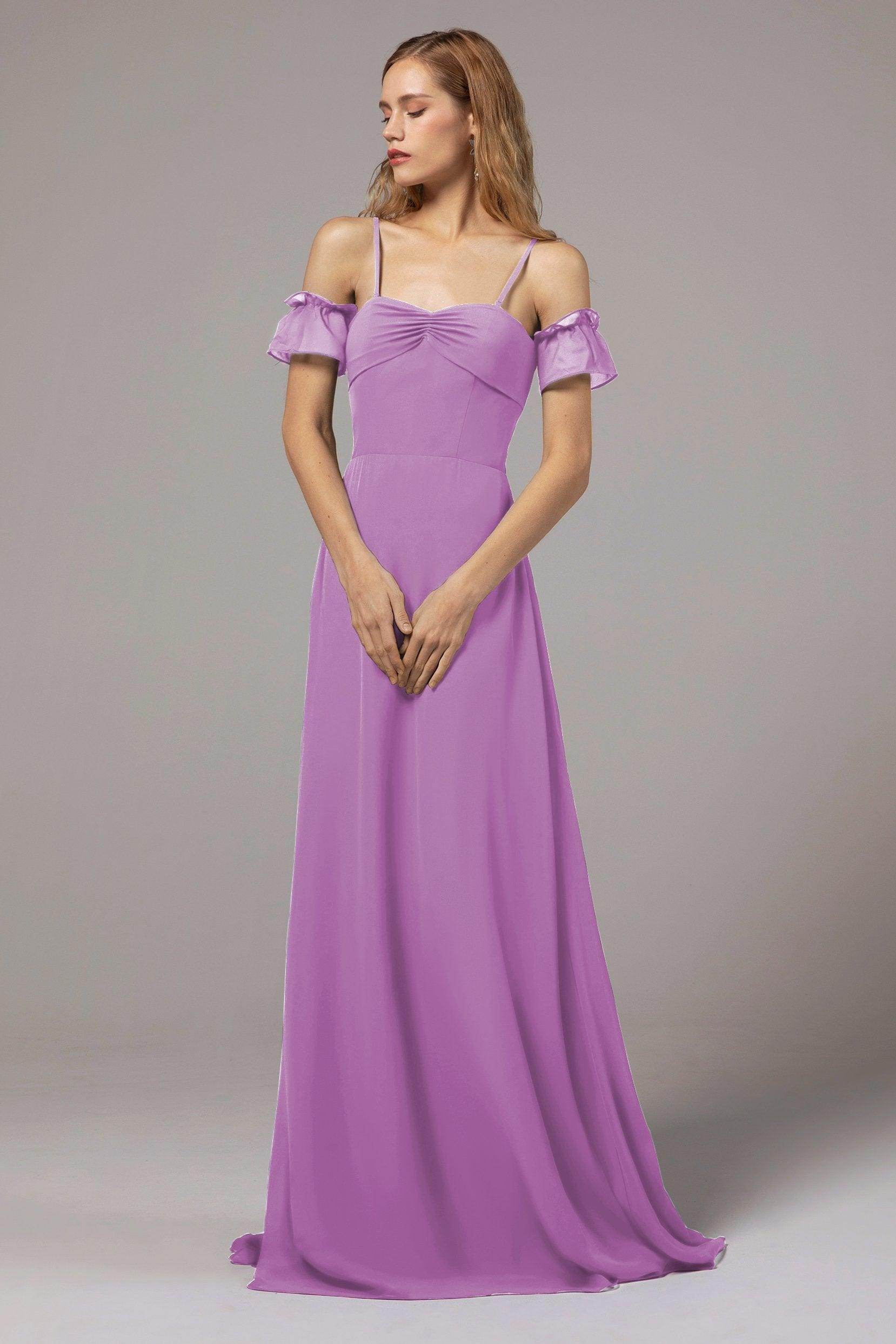 A-Line Floor Length Chiffon Bridesmaid Dress Formal Dresses CB0416