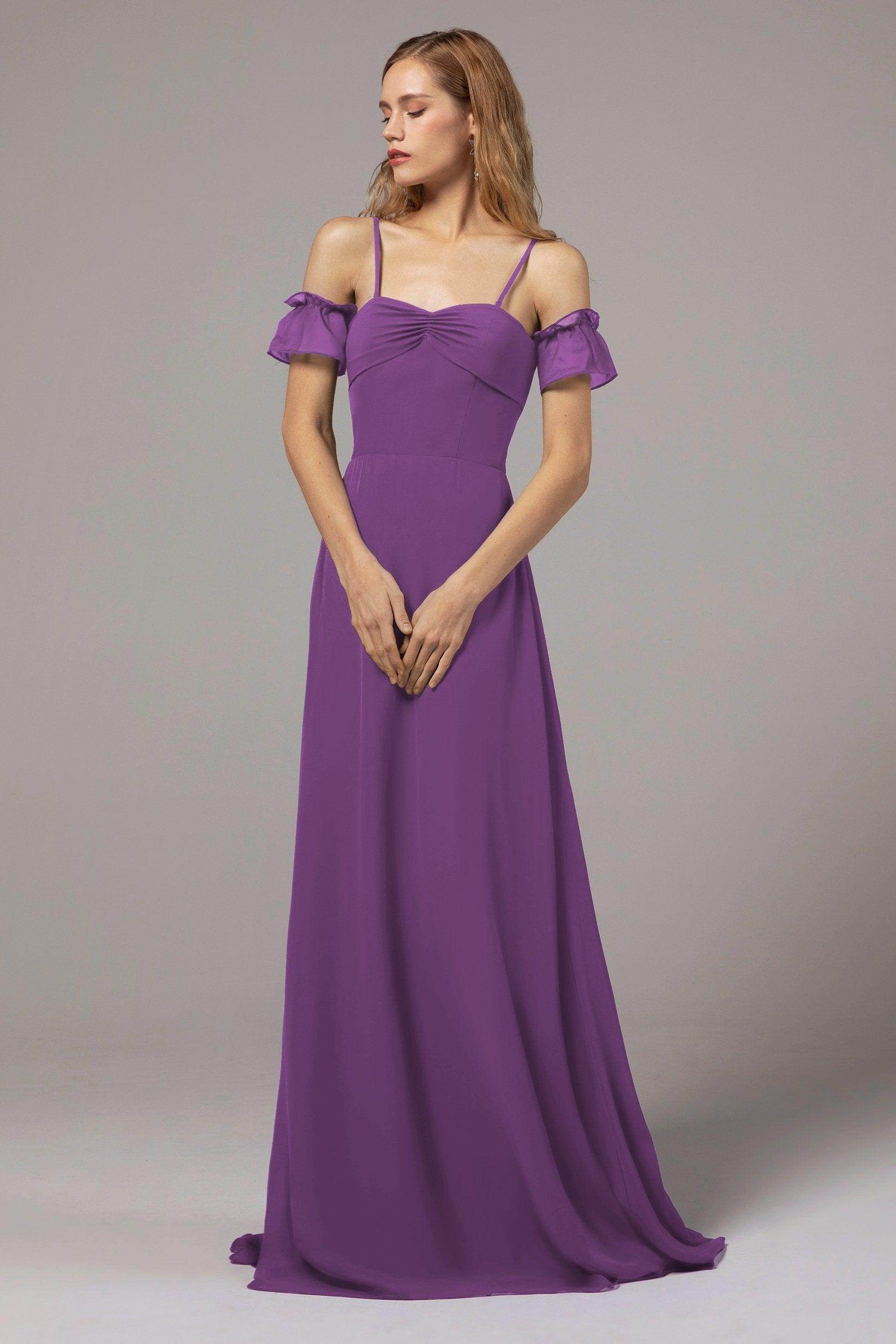A-Line Floor Length Chiffon Bridesmaid Dress Formal Dresses CB0416