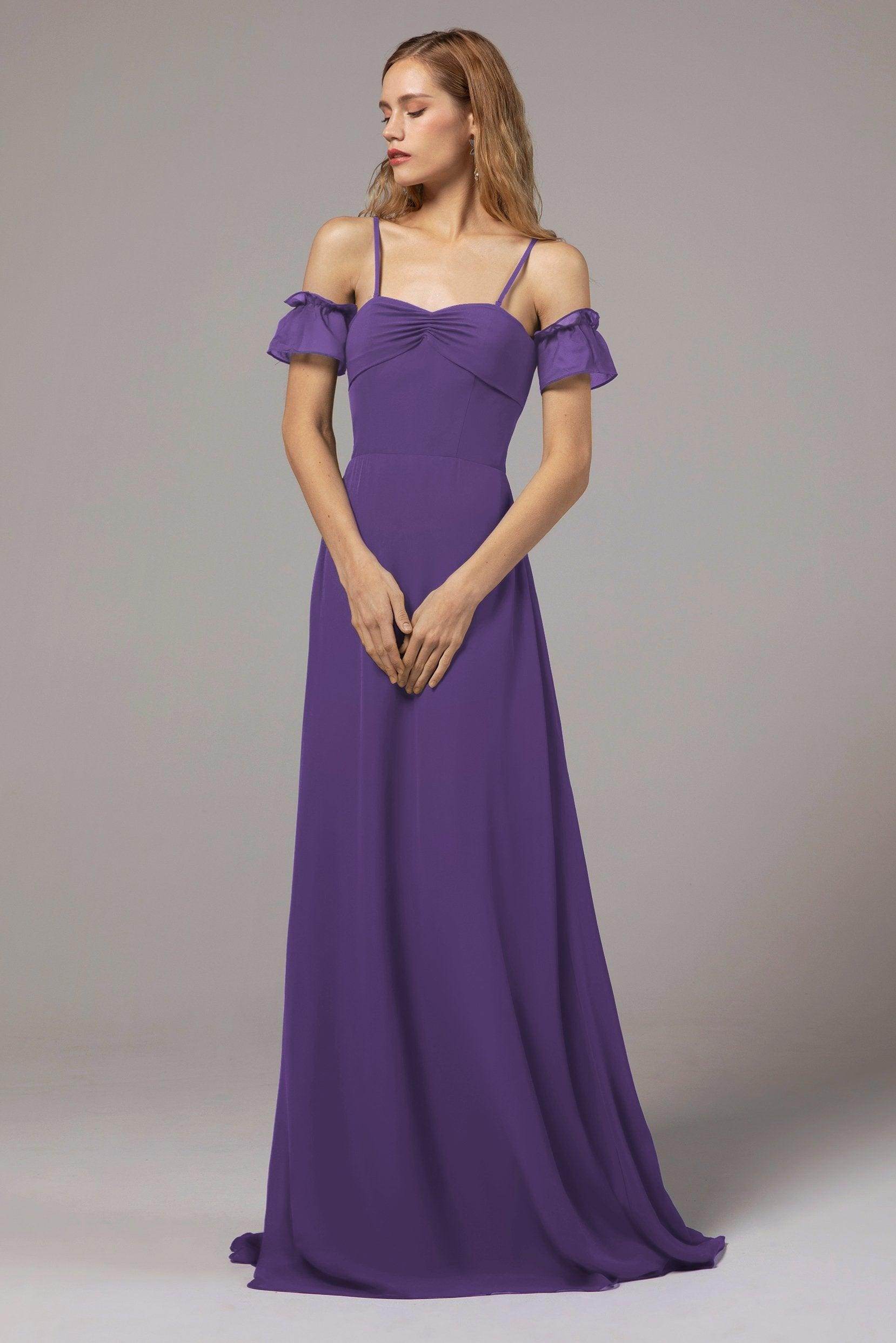 A-Line Floor Length Chiffon Bridesmaid Dress Formal Dresses CB0416