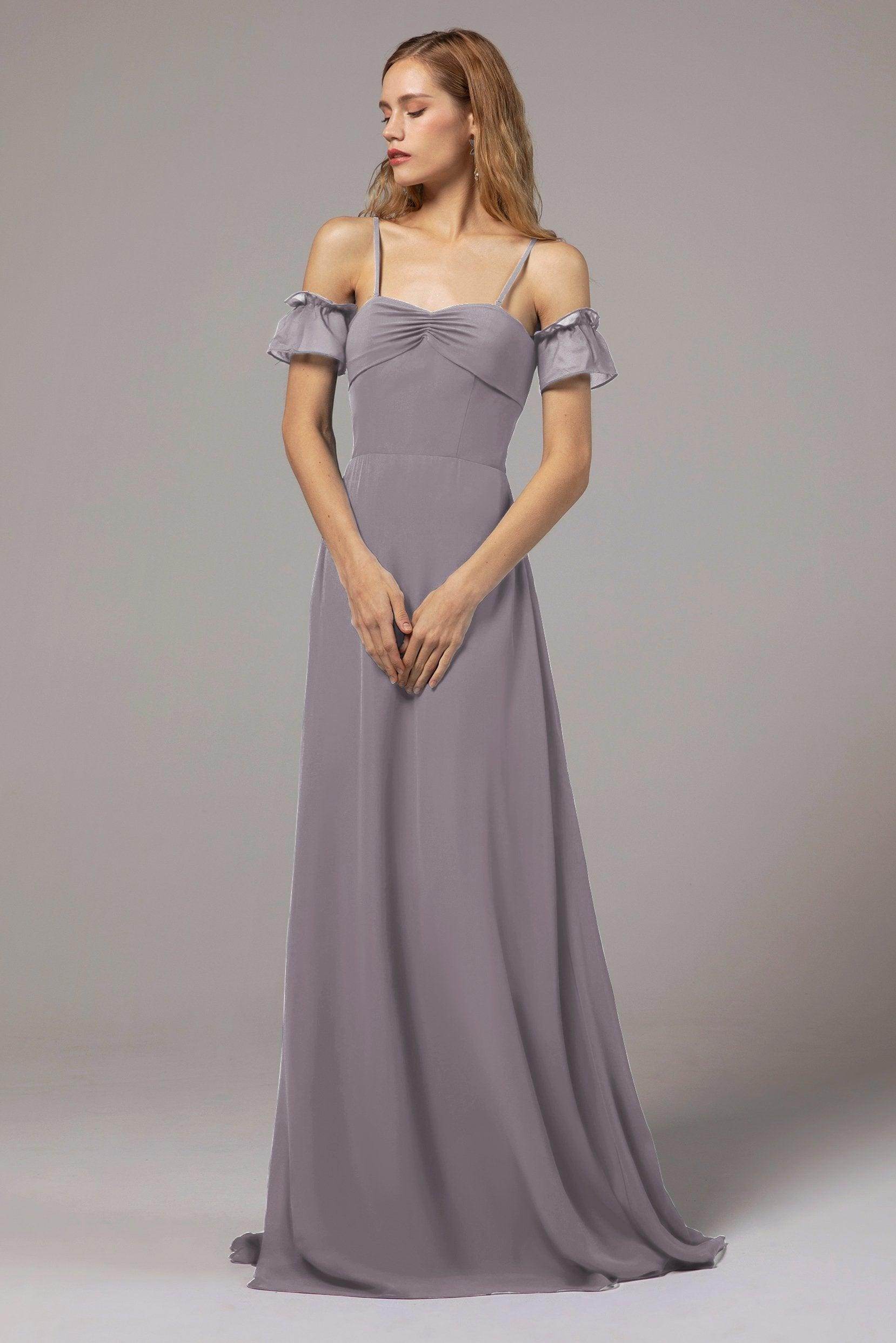 A-Line Floor Length Chiffon Bridesmaid Dress Formal Dresses CB0416