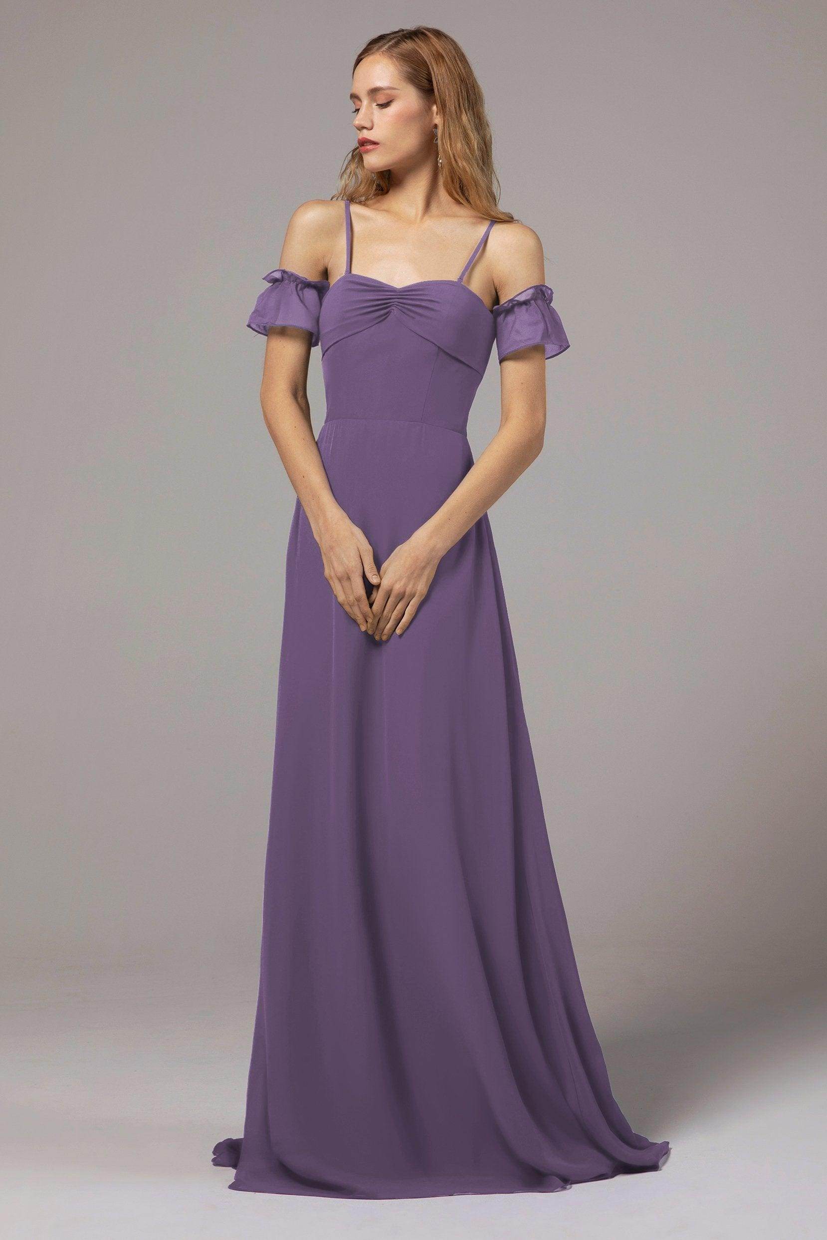 A-Line Floor Length Chiffon Bridesmaid Dress Formal Dresses CB0416