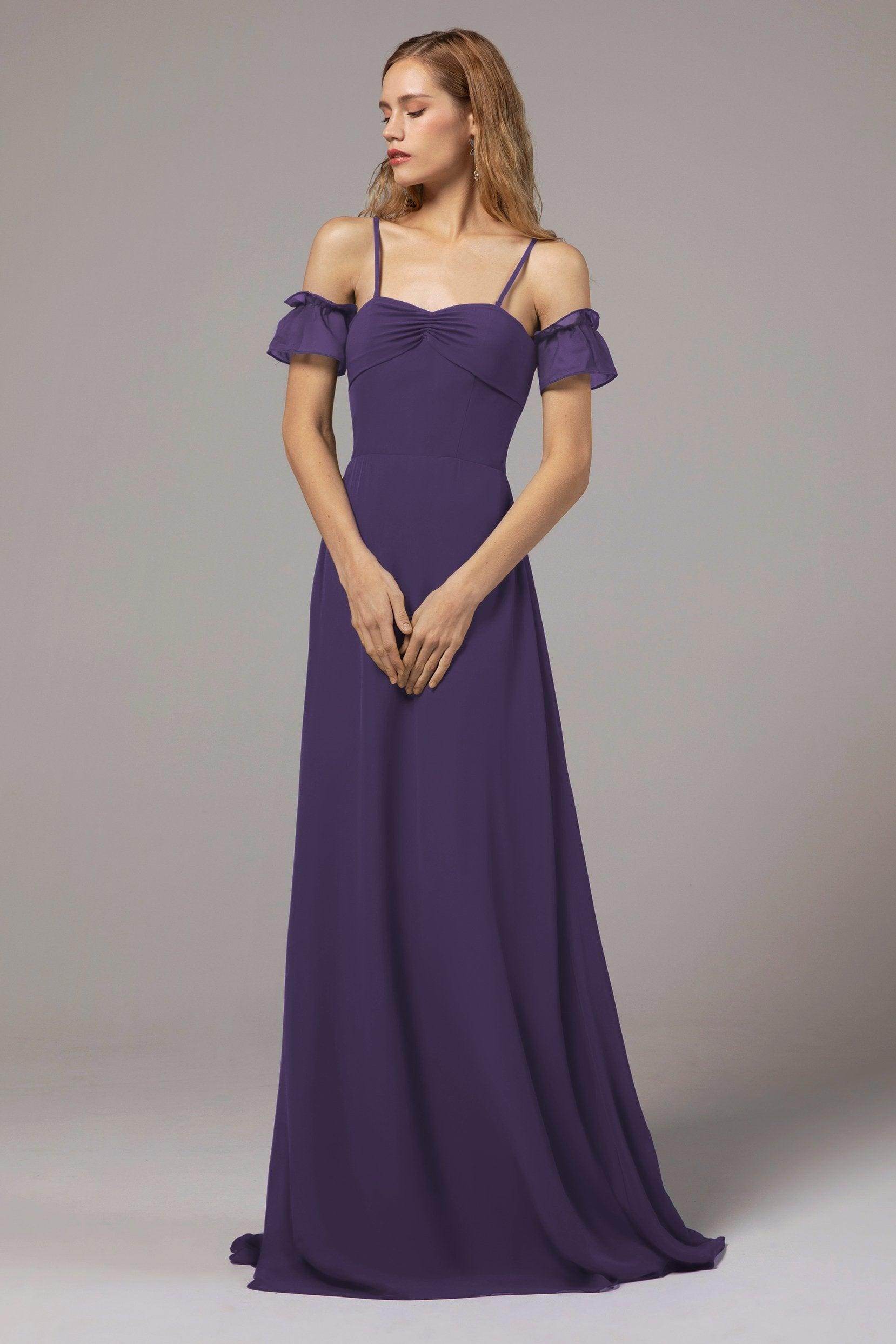A-Line Floor Length Chiffon Bridesmaid Dress Formal Dresses CB0416