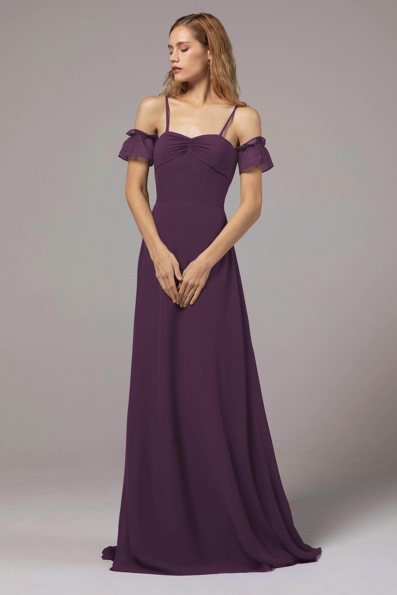 A-Line Floor Length Chiffon Bridesmaid Dress Formal Dresses CB0416