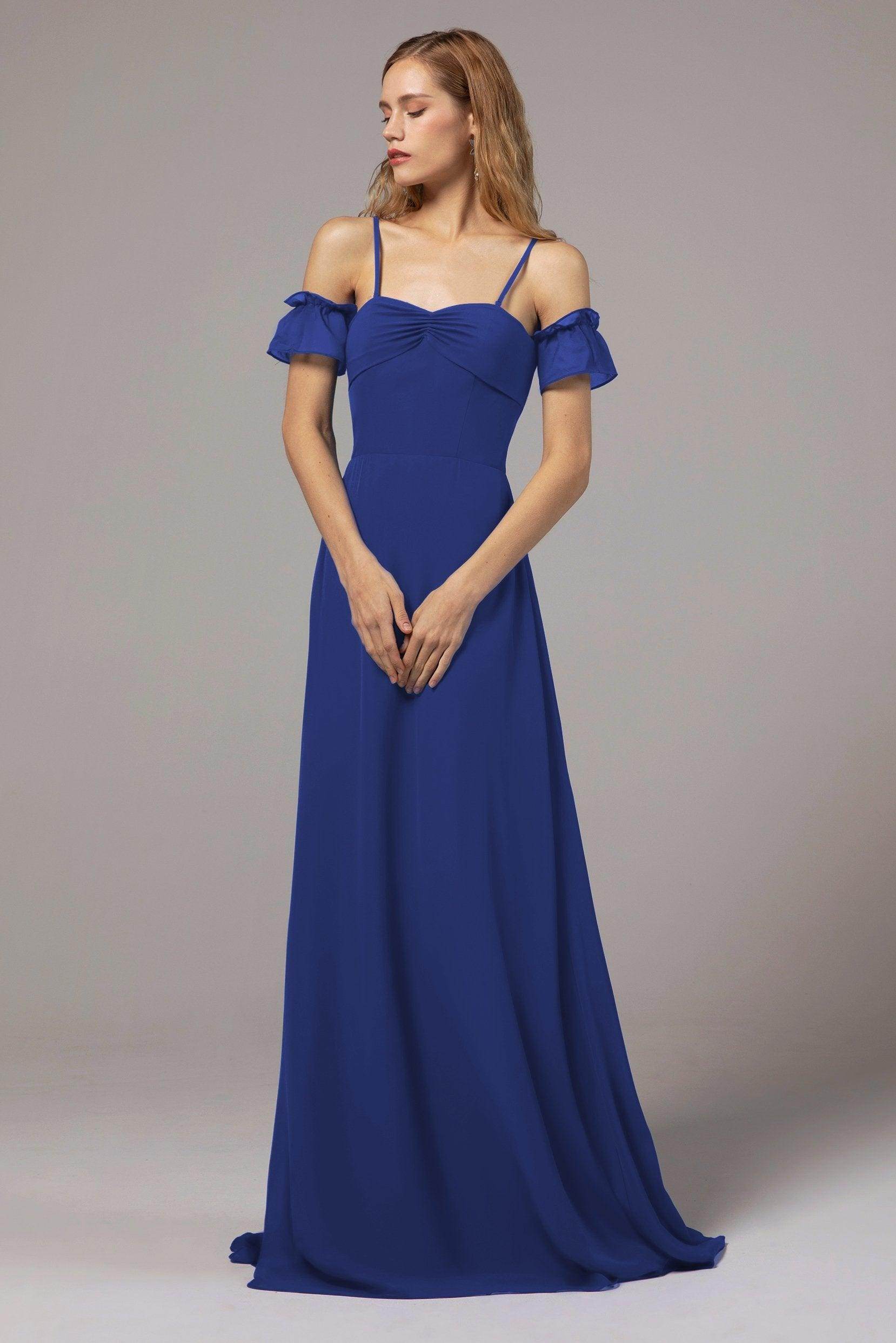 A-Line Floor Length Chiffon Bridesmaid Dress Formal Dresses CB0416