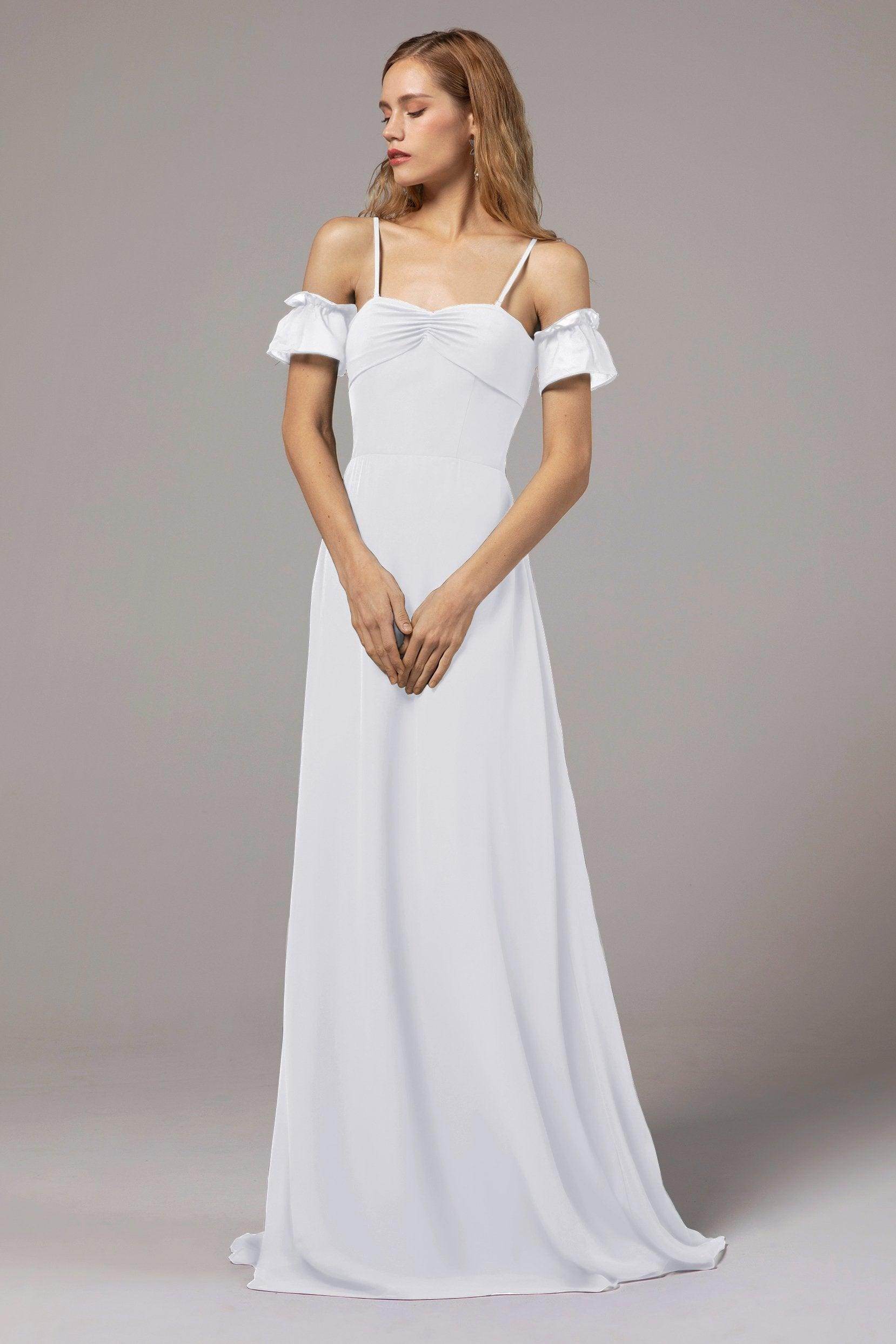 A-Line Floor Length Chiffon Bridesmaid Dress Formal Dresses CB0416