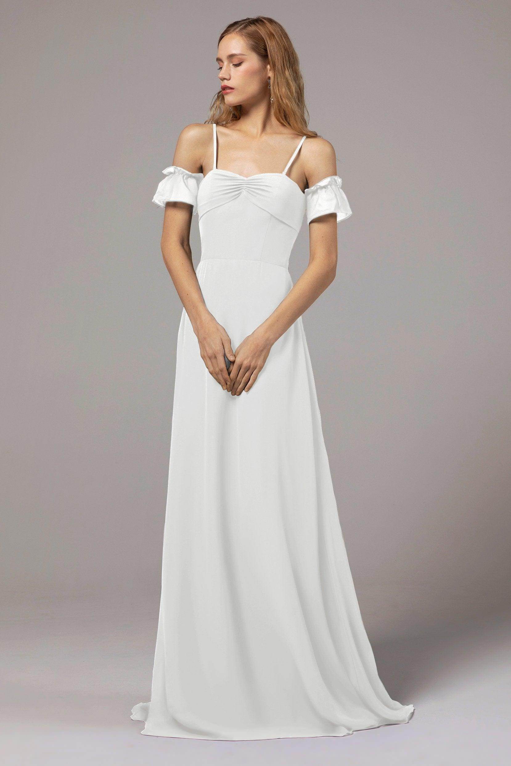 A-Line Floor Length Chiffon Bridesmaid Dress Formal Dresses CB0416