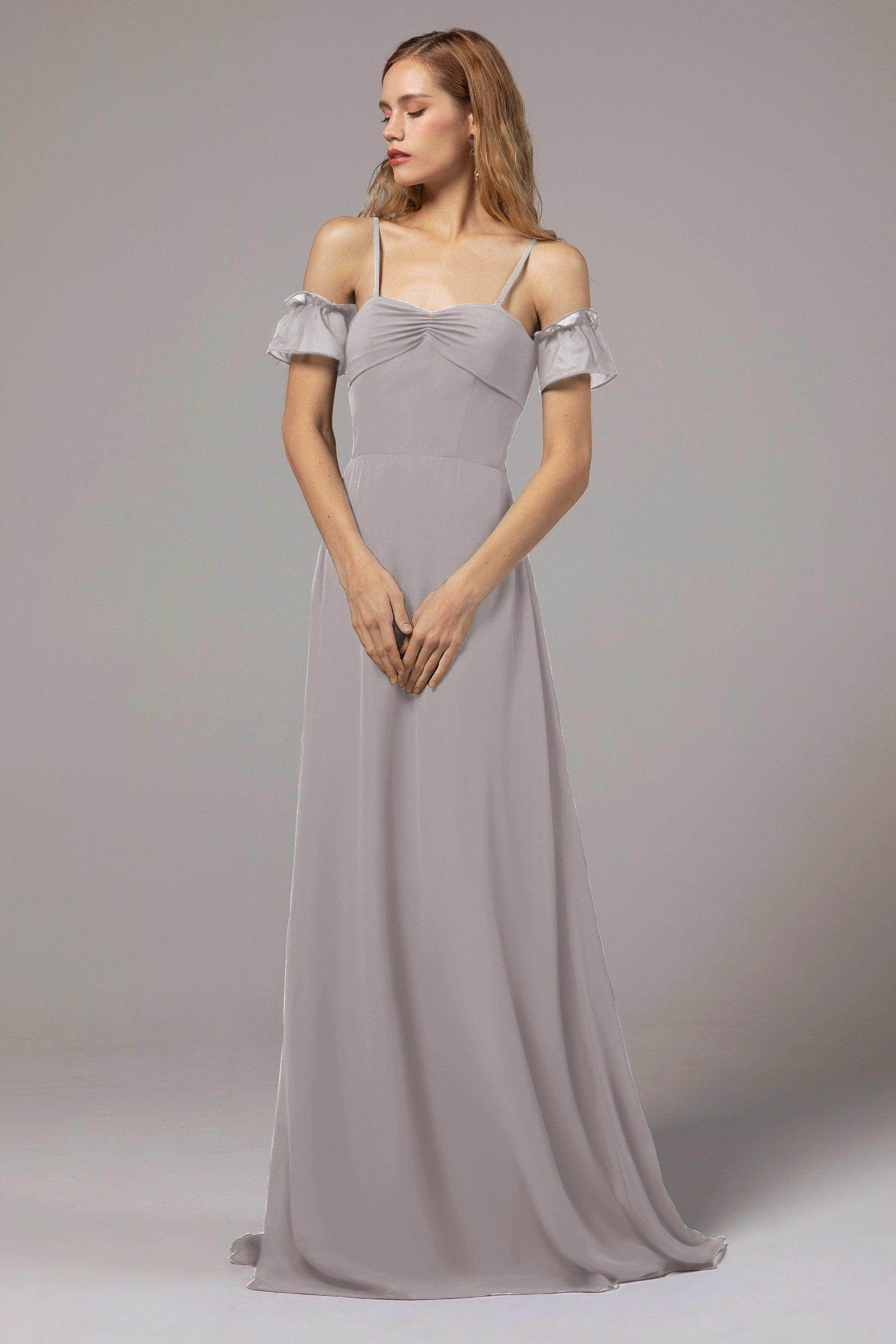 A-Line Floor Length Chiffon Bridesmaid Dress Formal Dresses CB0416