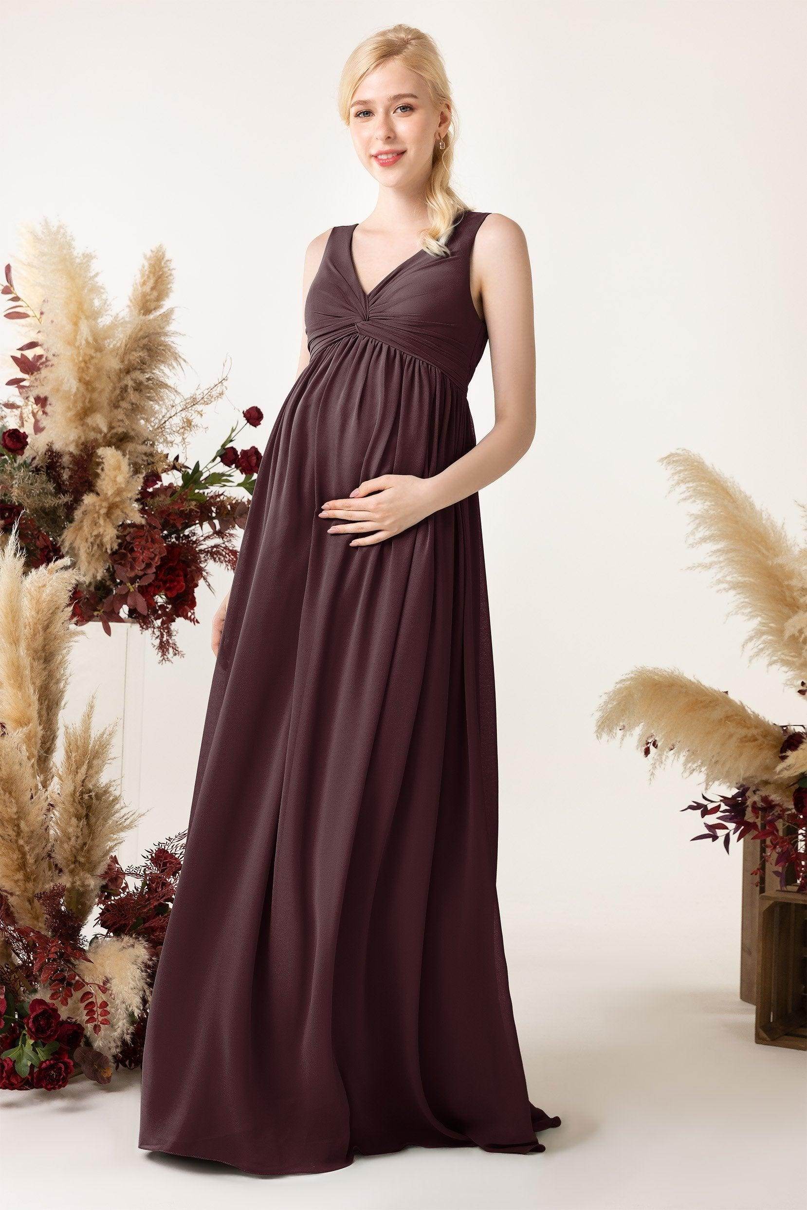 A-Line Sweep-Brush Train Chiffon Bridesmaid Dress CB0452M