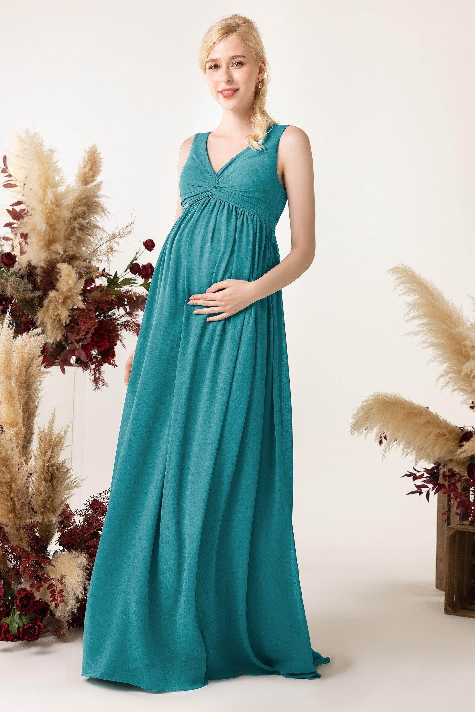 A-Line Sweep-Brush Train Chiffon Bridesmaid Dress CB0452M