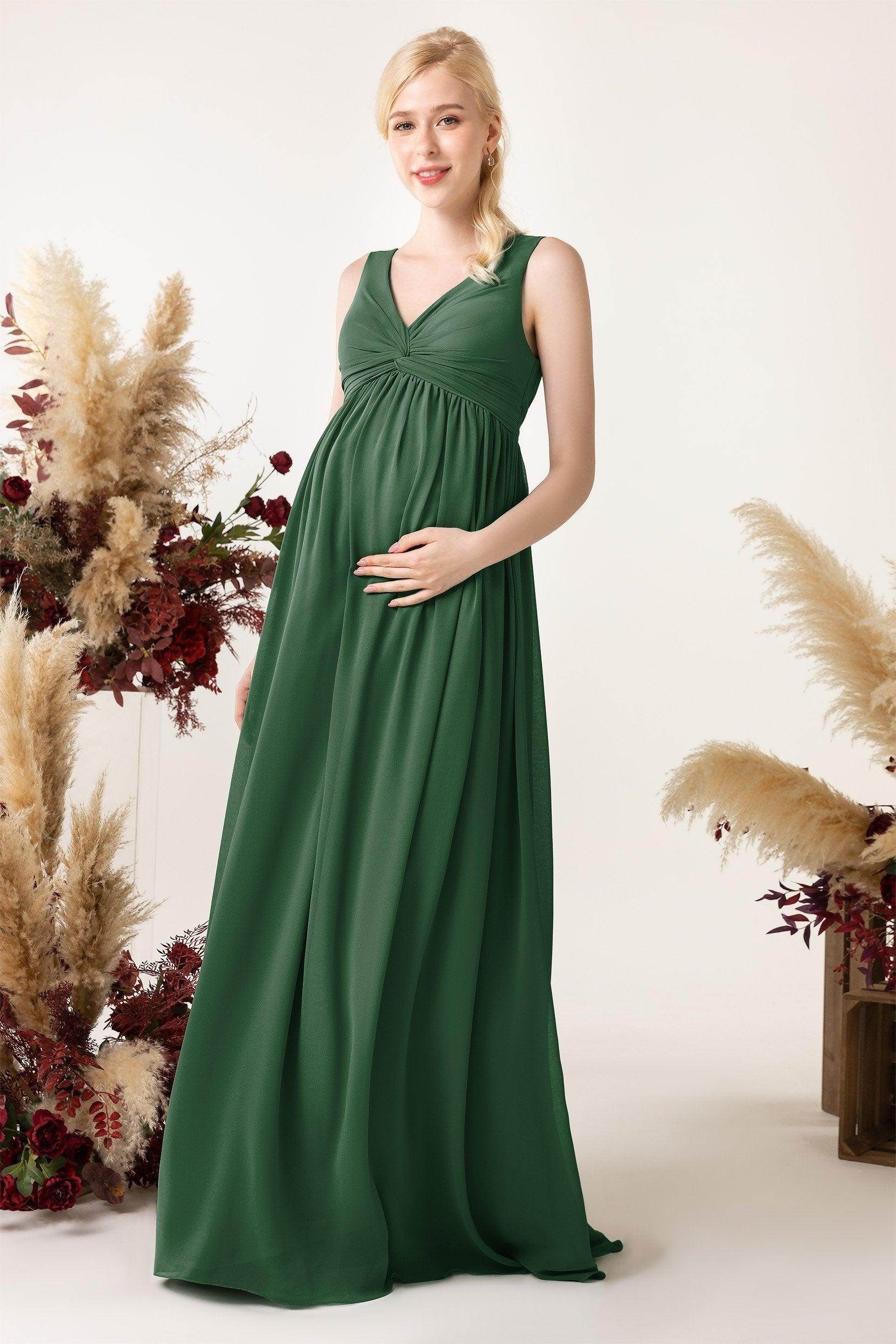 A-Line Sweep-Brush Train Chiffon Bridesmaid Dress CB0452M