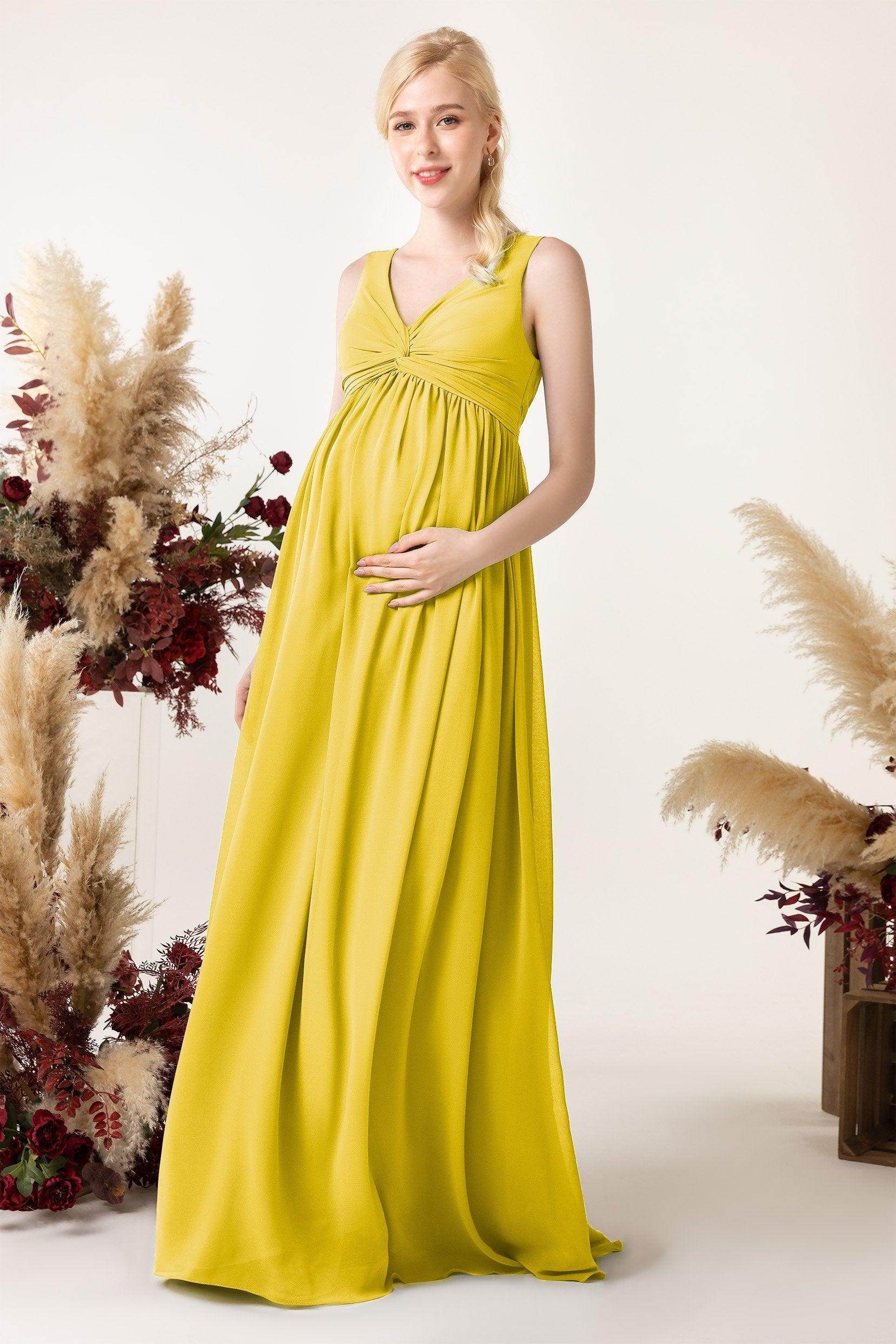 A-Line Sweep-Brush Train Chiffon Bridesmaid Dress CB0452M