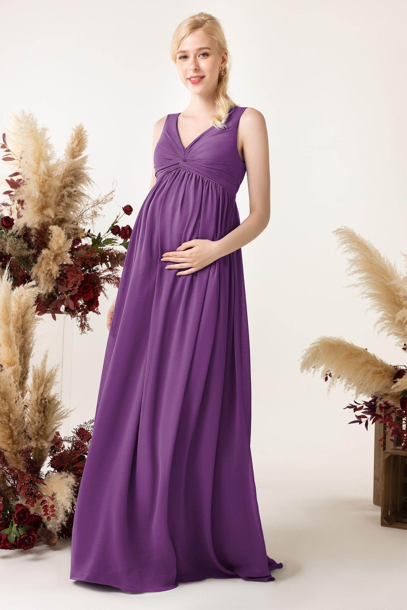 A-Line Sweep-Brush Train Chiffon Bridesmaid Dress CB0452M