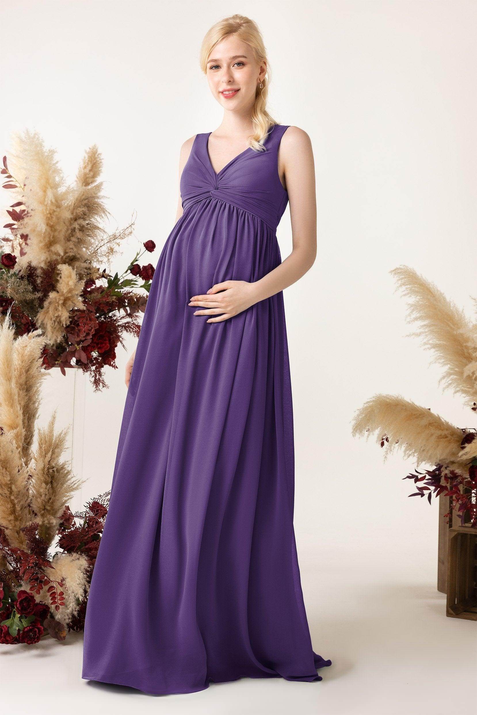 A-Line Sweep-Brush Train Chiffon Bridesmaid Dress CB0452M