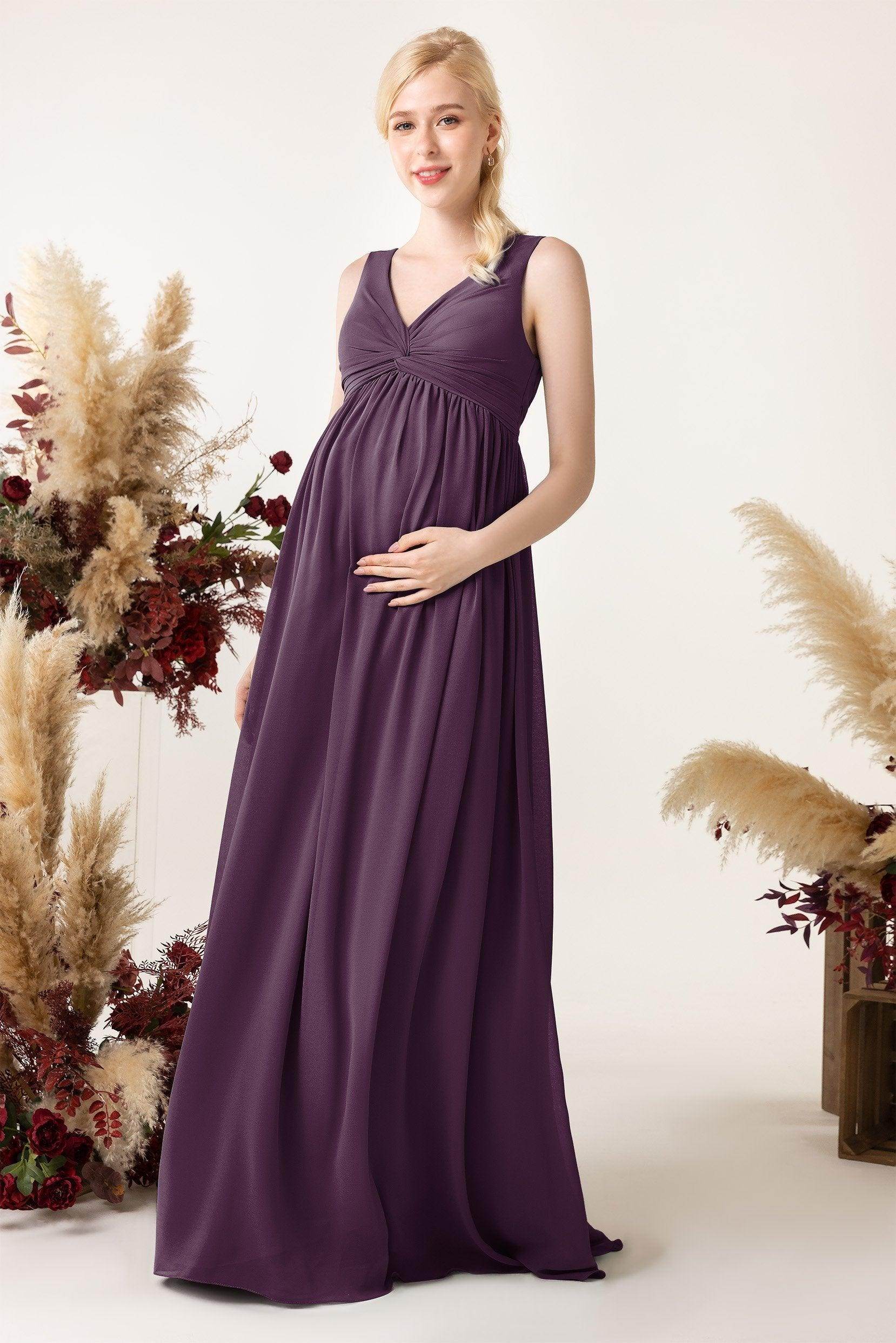 A-Line Sweep-Brush Train Chiffon Bridesmaid Dress CB0452M