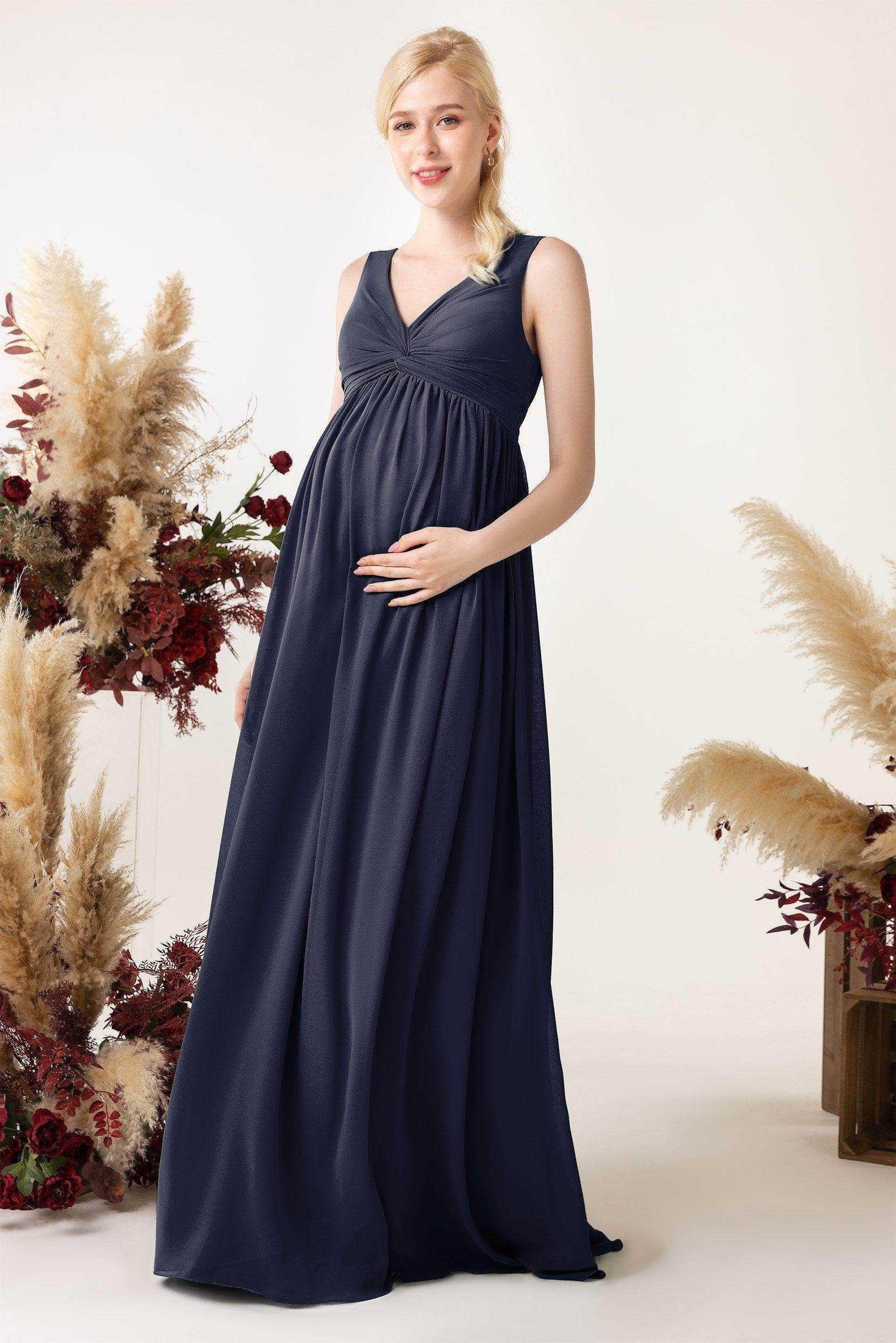 A-Line Sweep-Brush Train Chiffon Bridesmaid Dress CB0452M