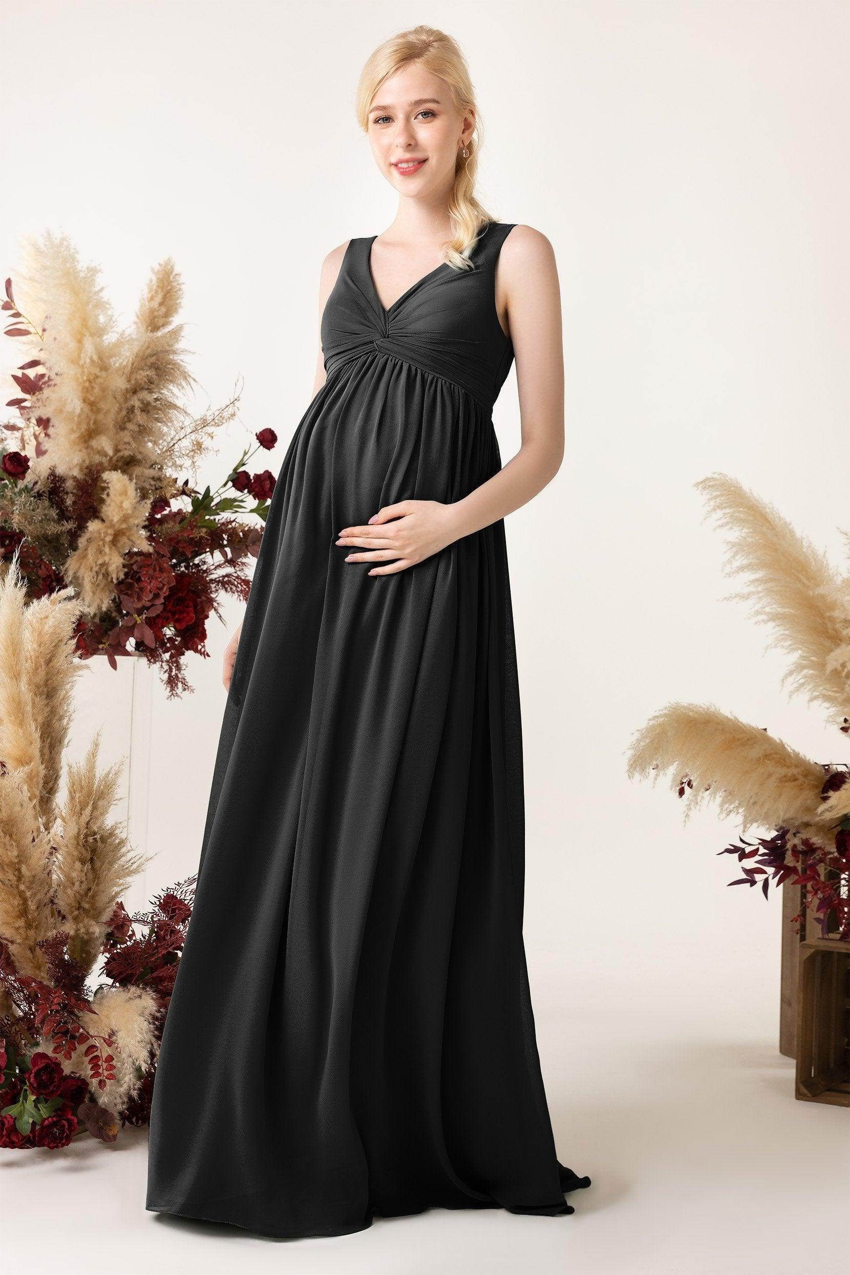 A-Line Sweep-Brush Train Chiffon Bridesmaid Dress CB0452M