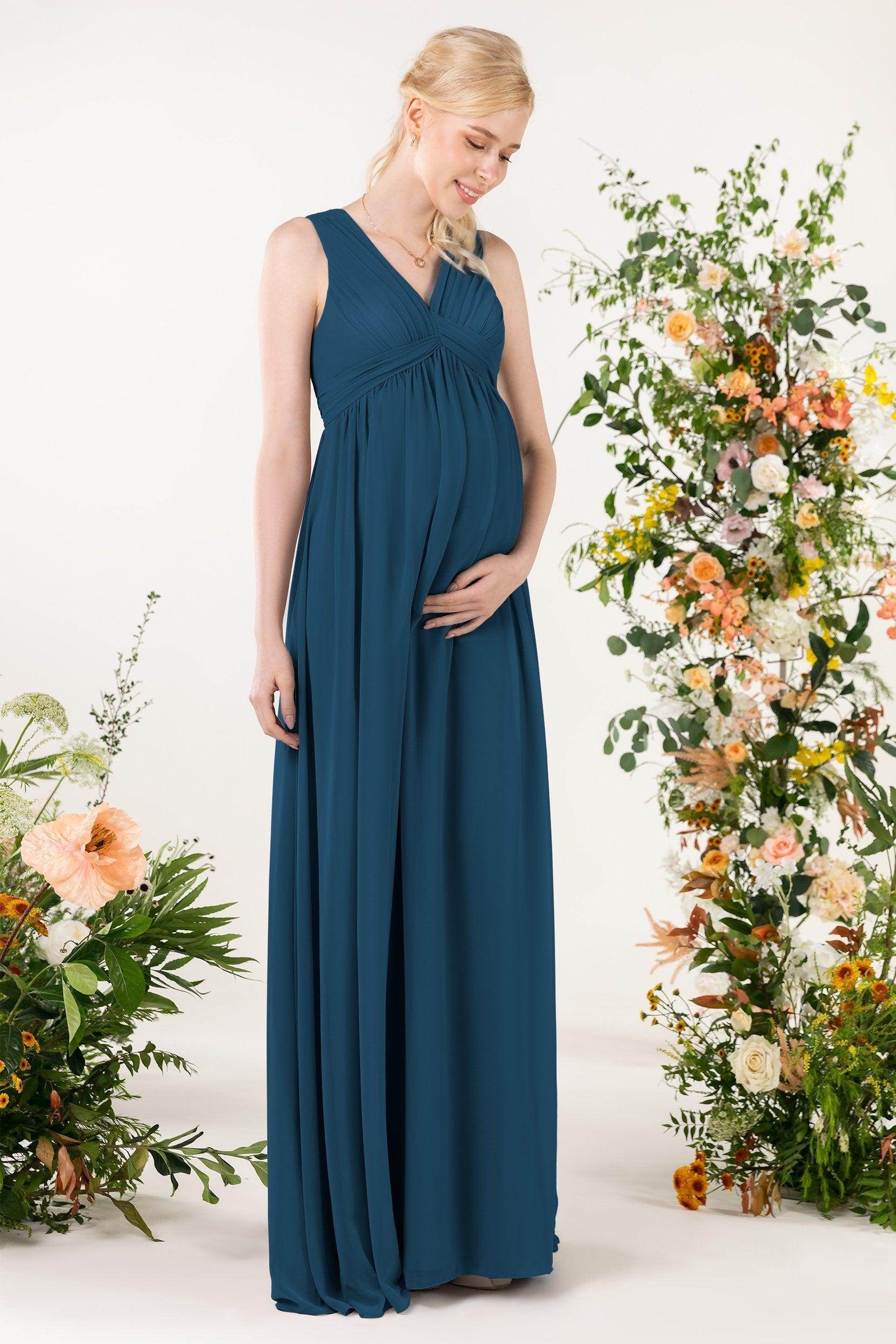 A-Line Sweep-Brush Train Chiffon Bridesmaid Dress CB0455M