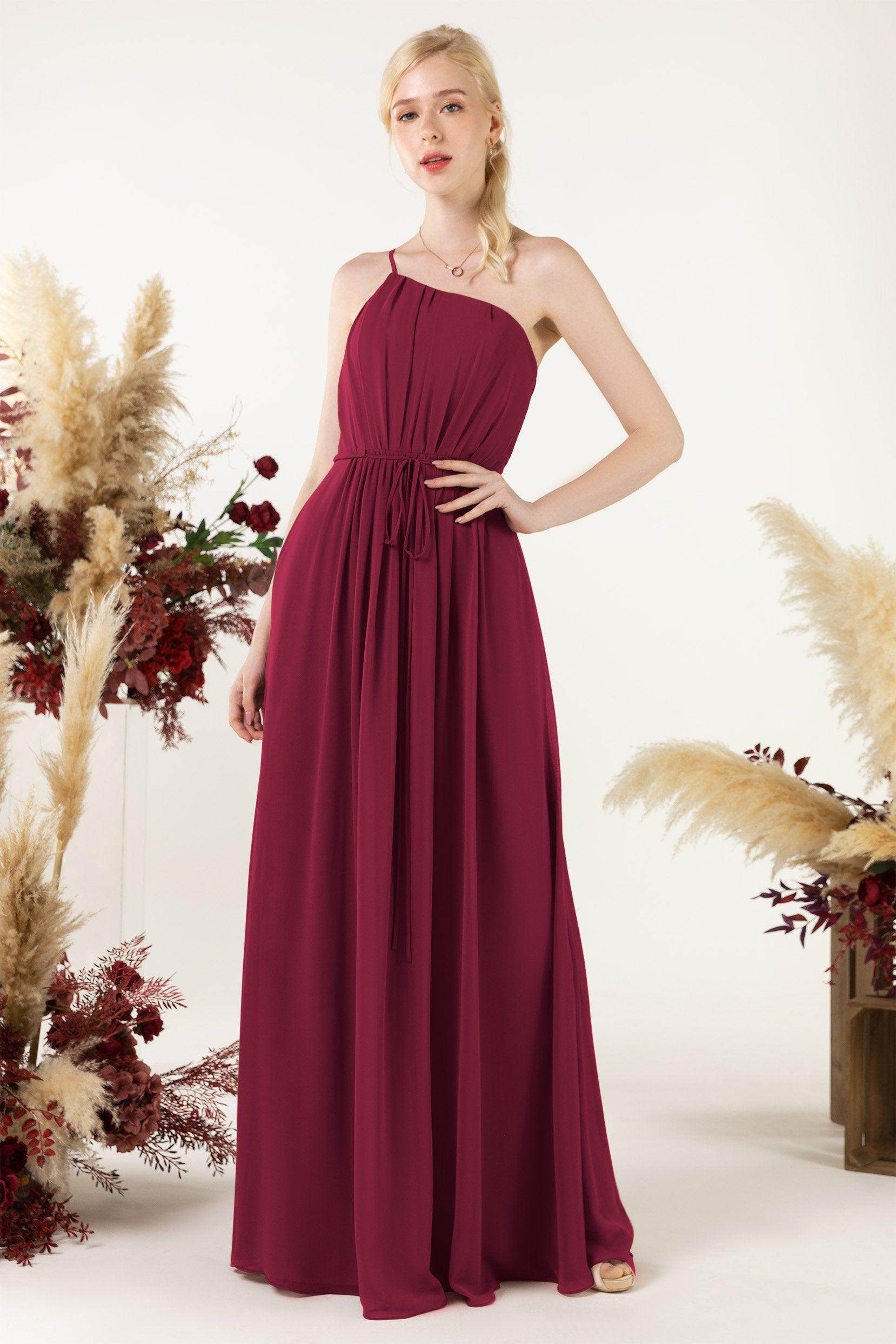 A-Line Floor Length Chiffon Bridesmaid Dress CB0462