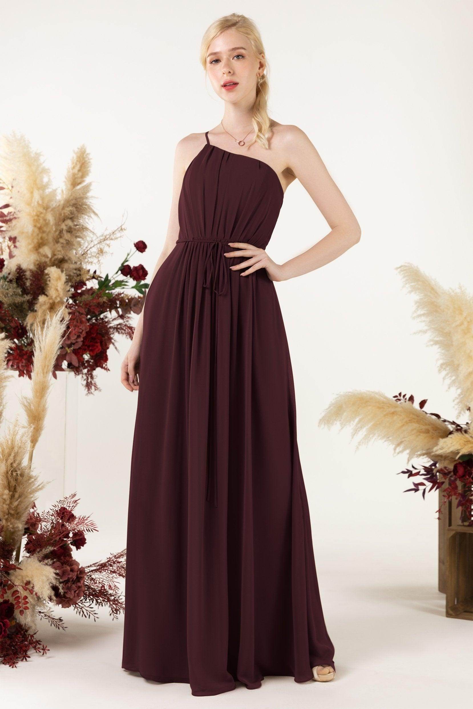 A-Line Floor Length Chiffon Bridesmaid Dress CB0462