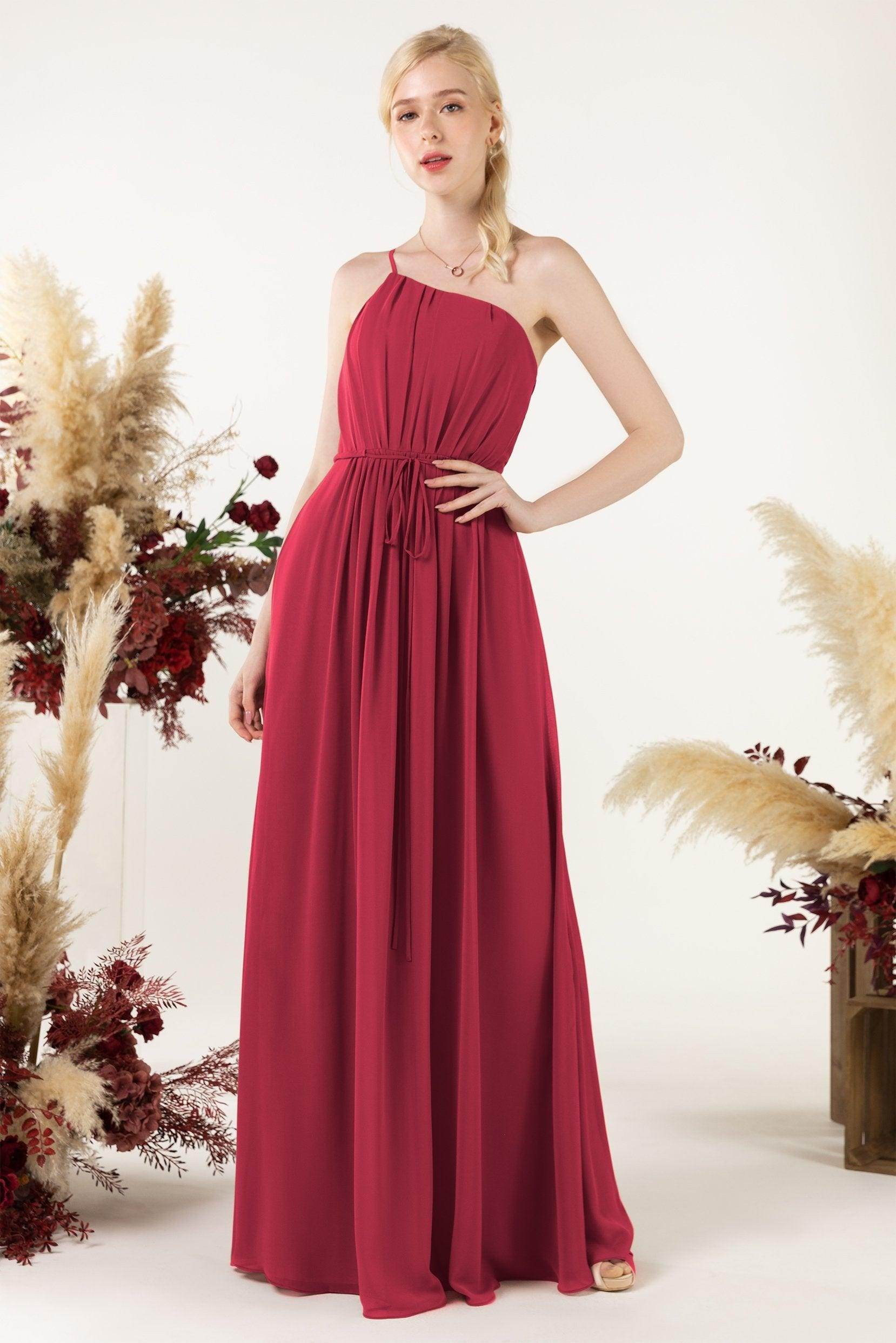 A-Line Floor Length Chiffon Bridesmaid Dress CB0462