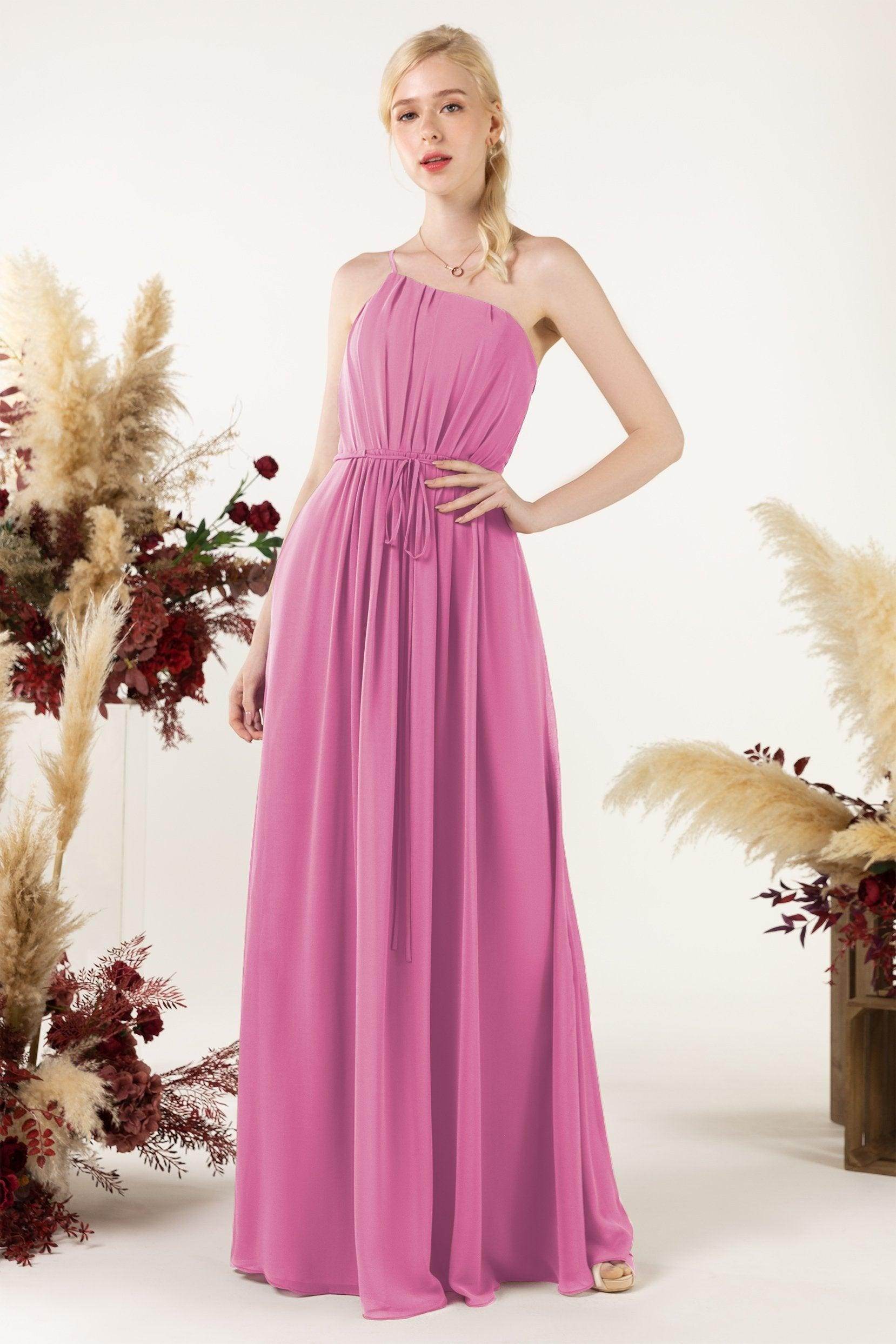 A-Line Floor Length Chiffon Bridesmaid Dress CB0462