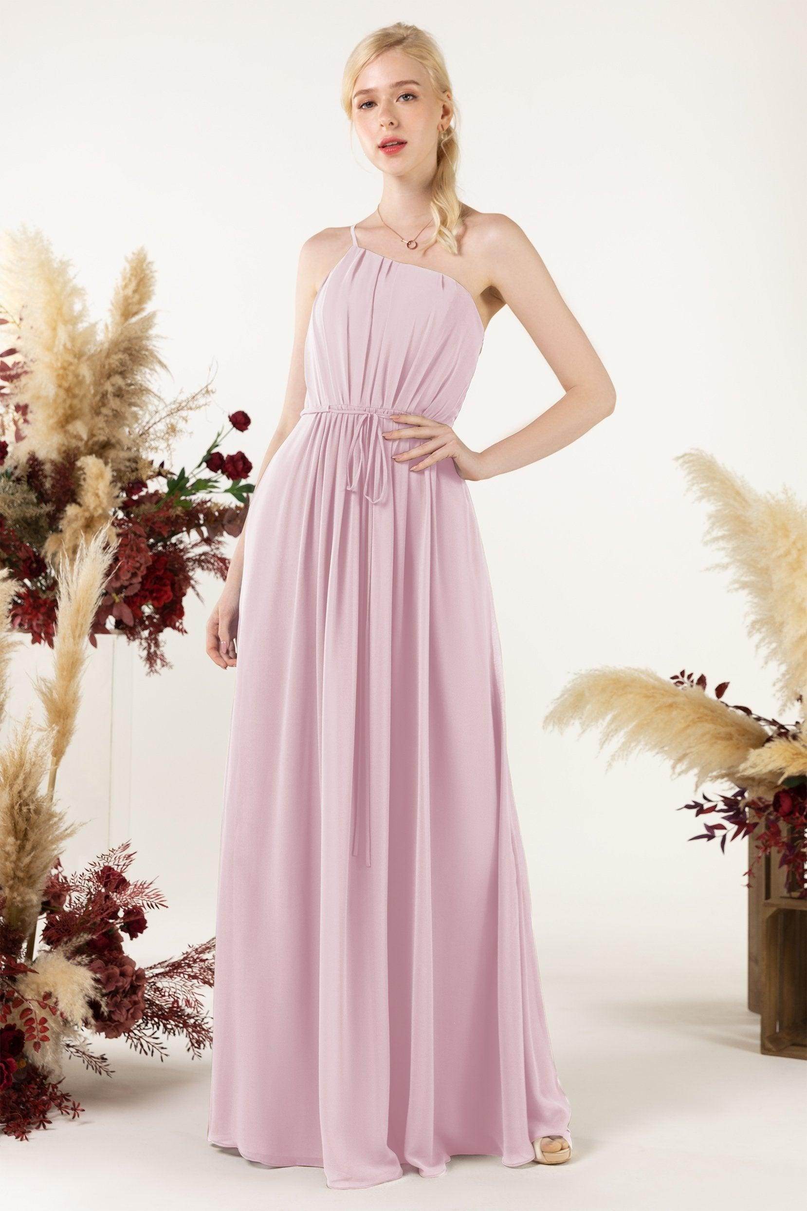 A-Line Floor Length Chiffon Bridesmaid Dress CB0462