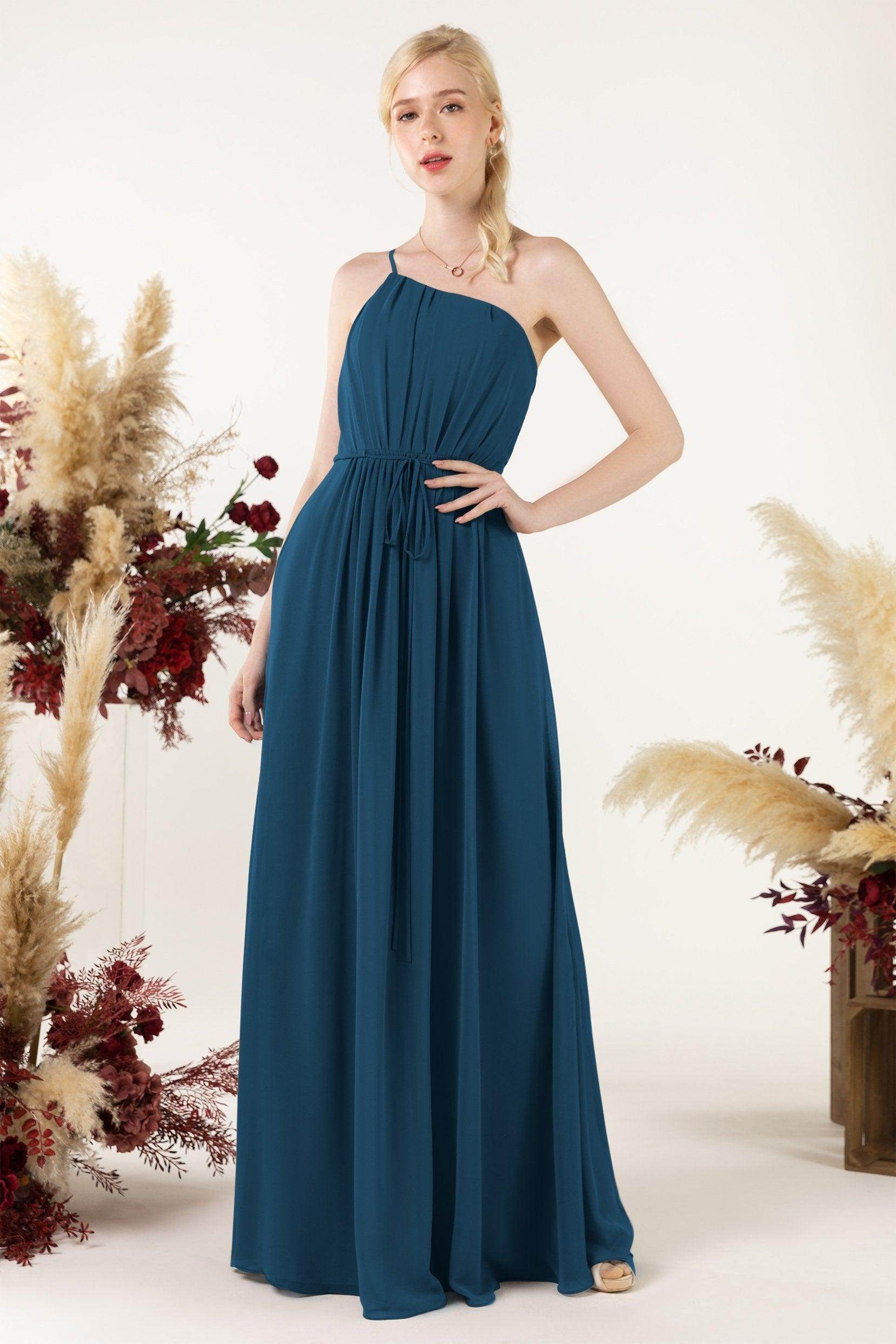 A-Line Floor Length Chiffon Bridesmaid Dress CB0462