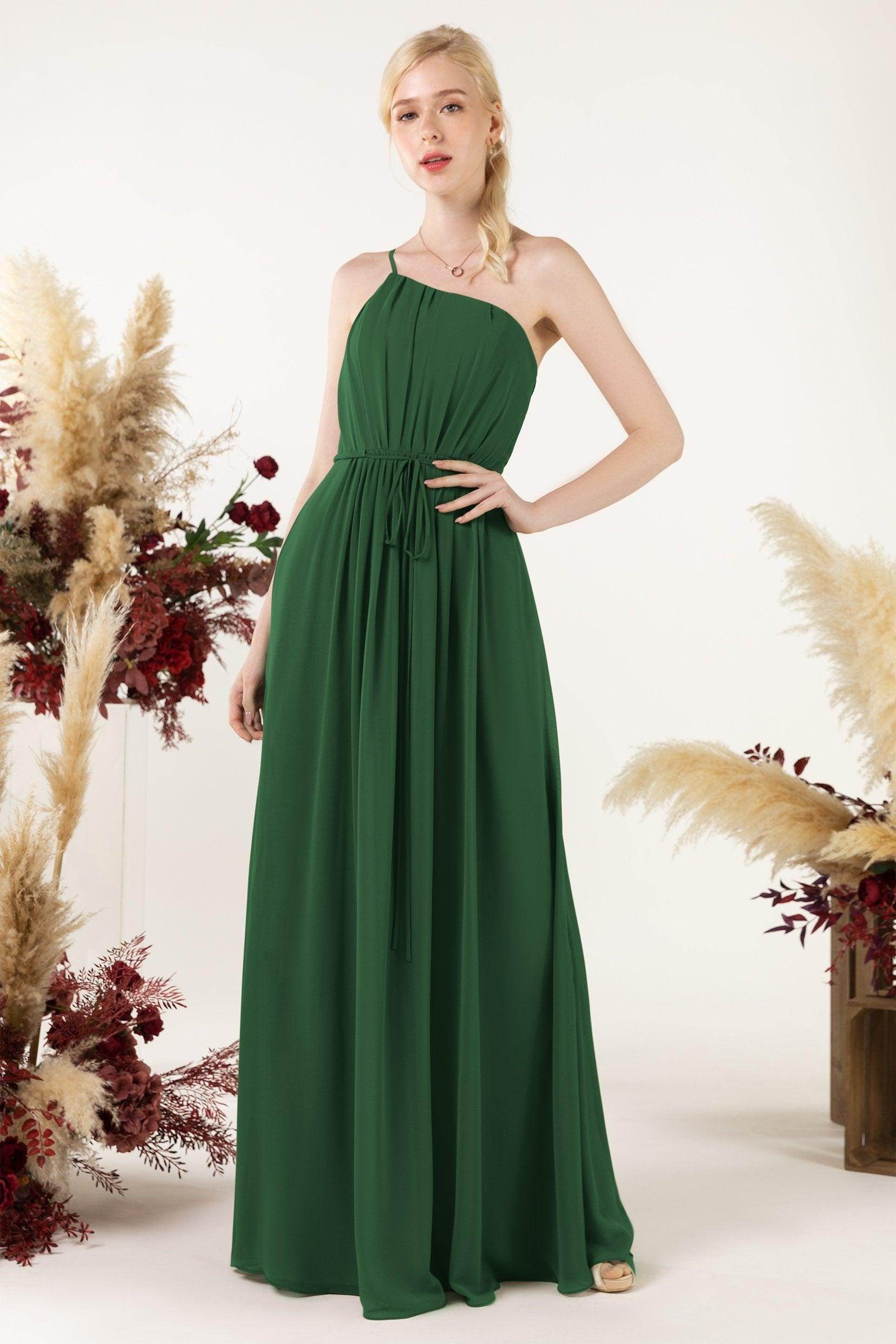 A-Line Floor Length Chiffon Bridesmaid Dress CB0462