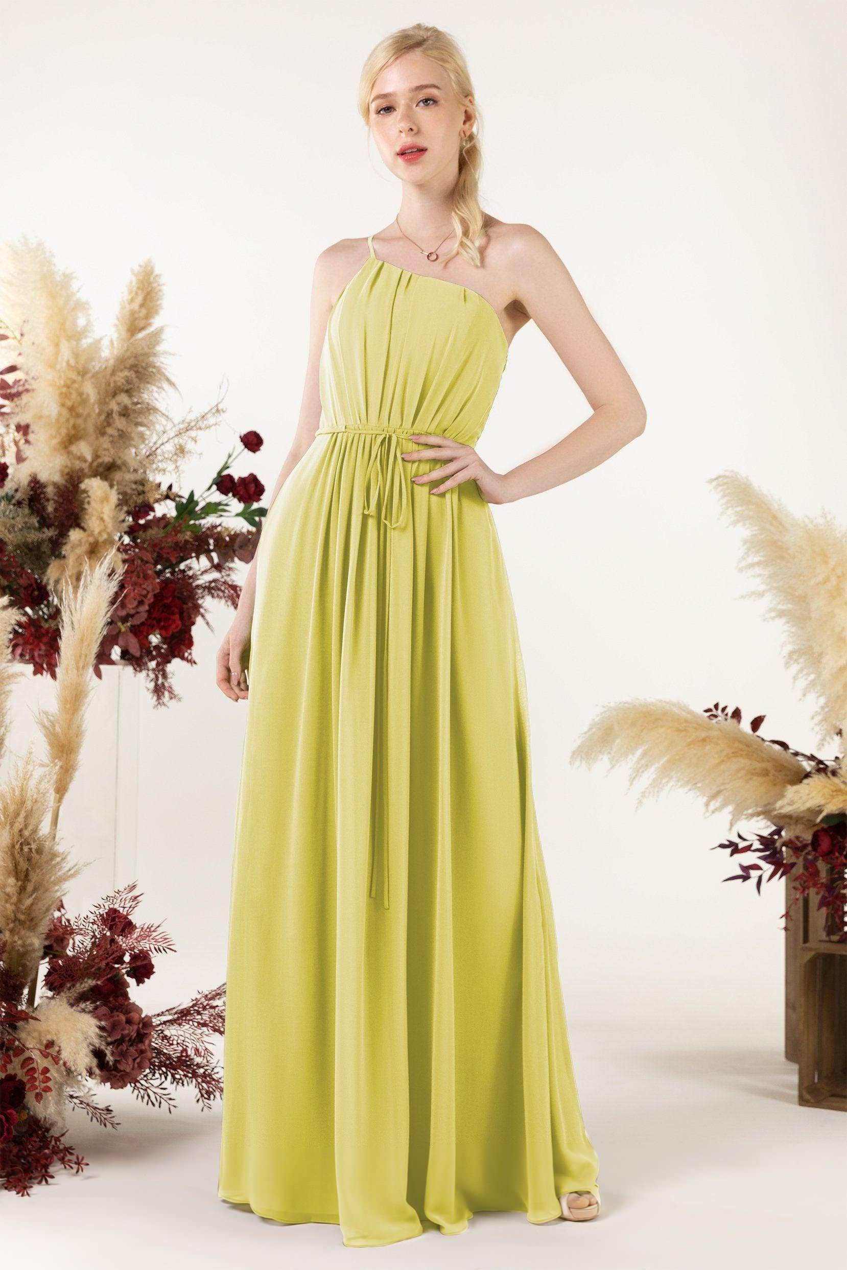 A-Line Floor Length Chiffon Bridesmaid Dress CB0462