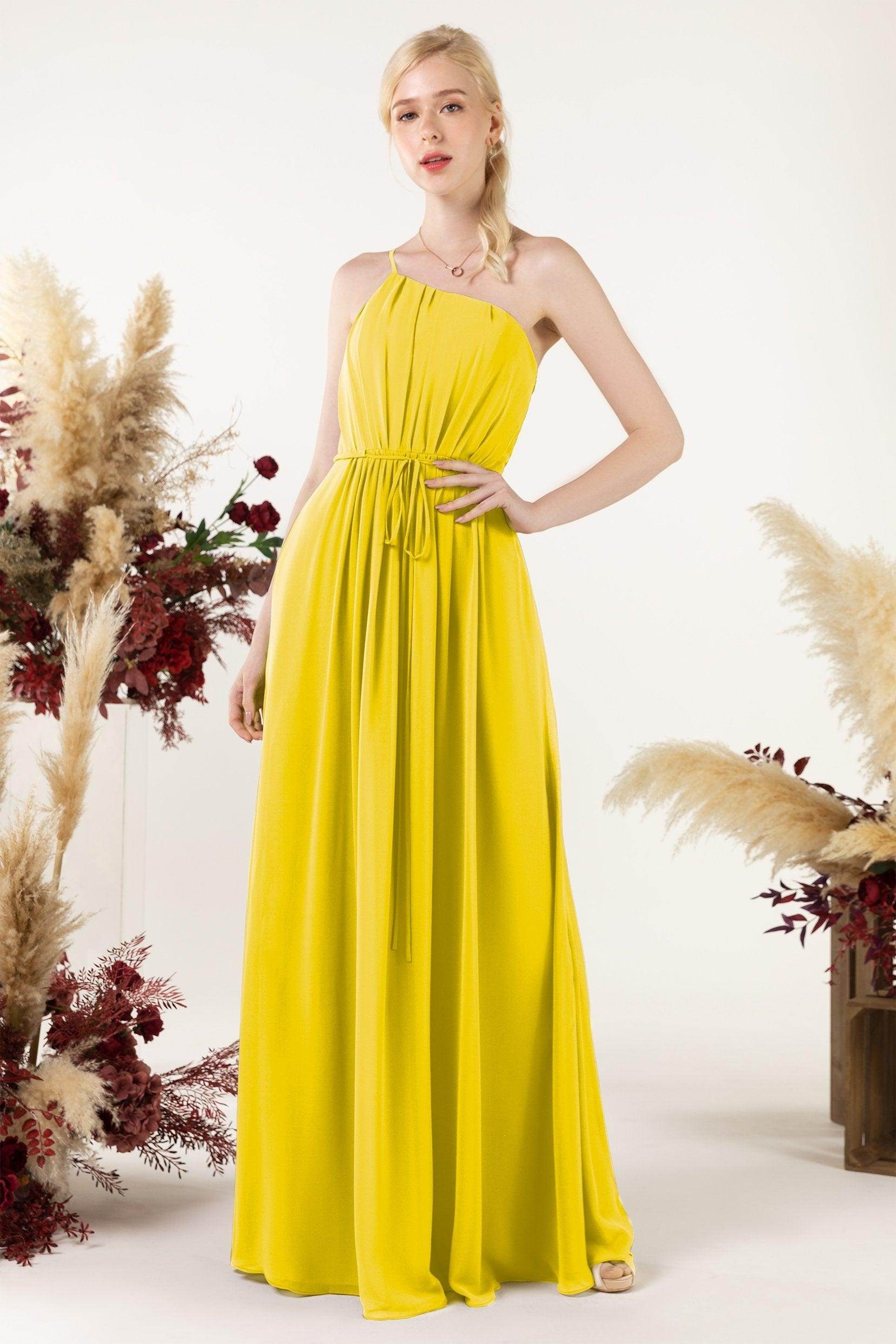 A-Line Floor Length Chiffon Bridesmaid Dress CB0462
