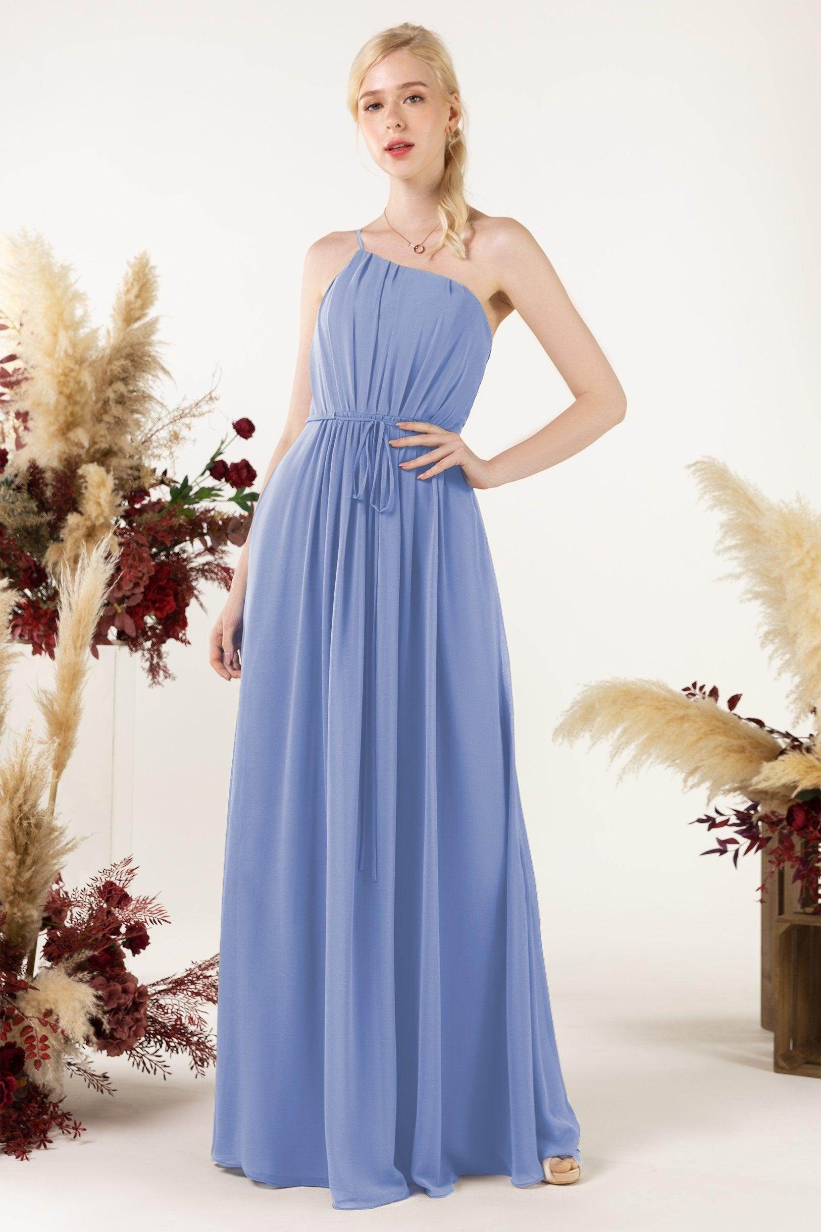 A-Line Floor Length Chiffon Bridesmaid Dress CB0462