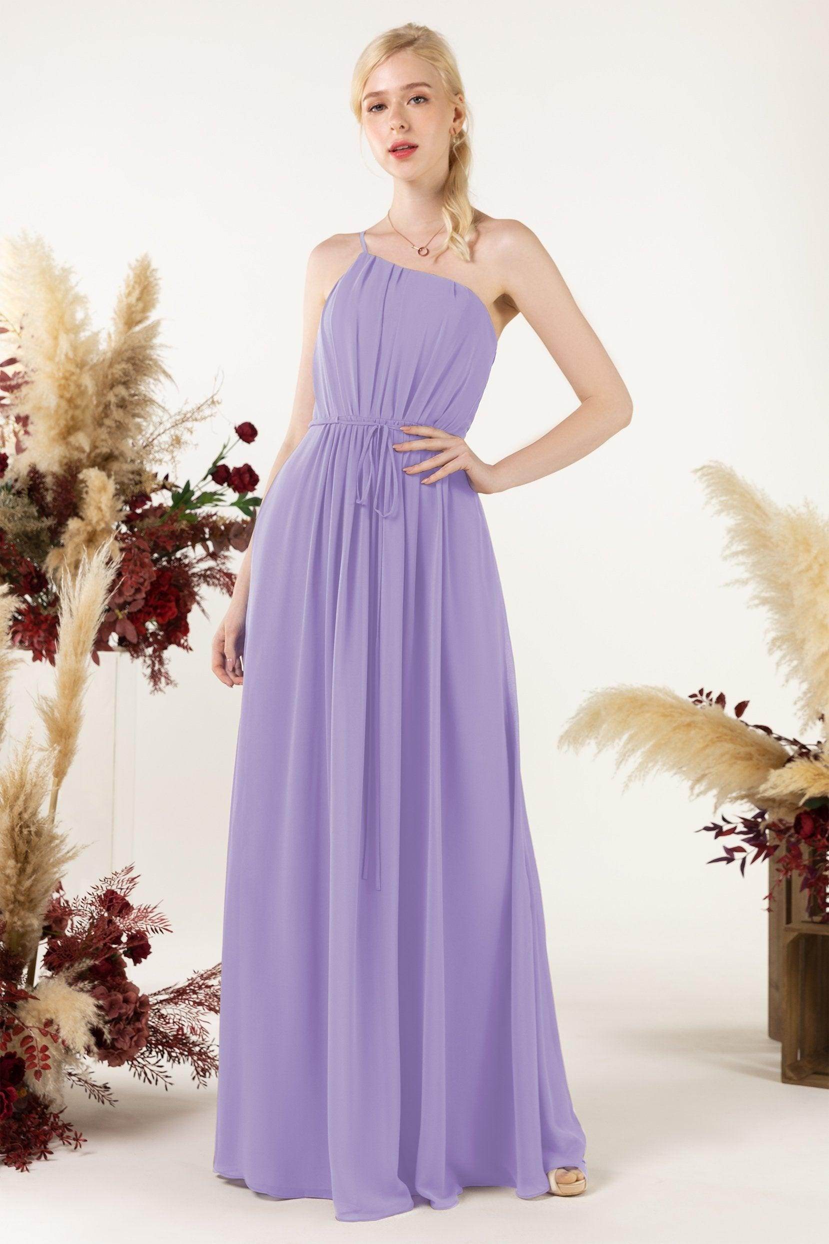 A-Line Floor Length Chiffon Bridesmaid Dress CB0462