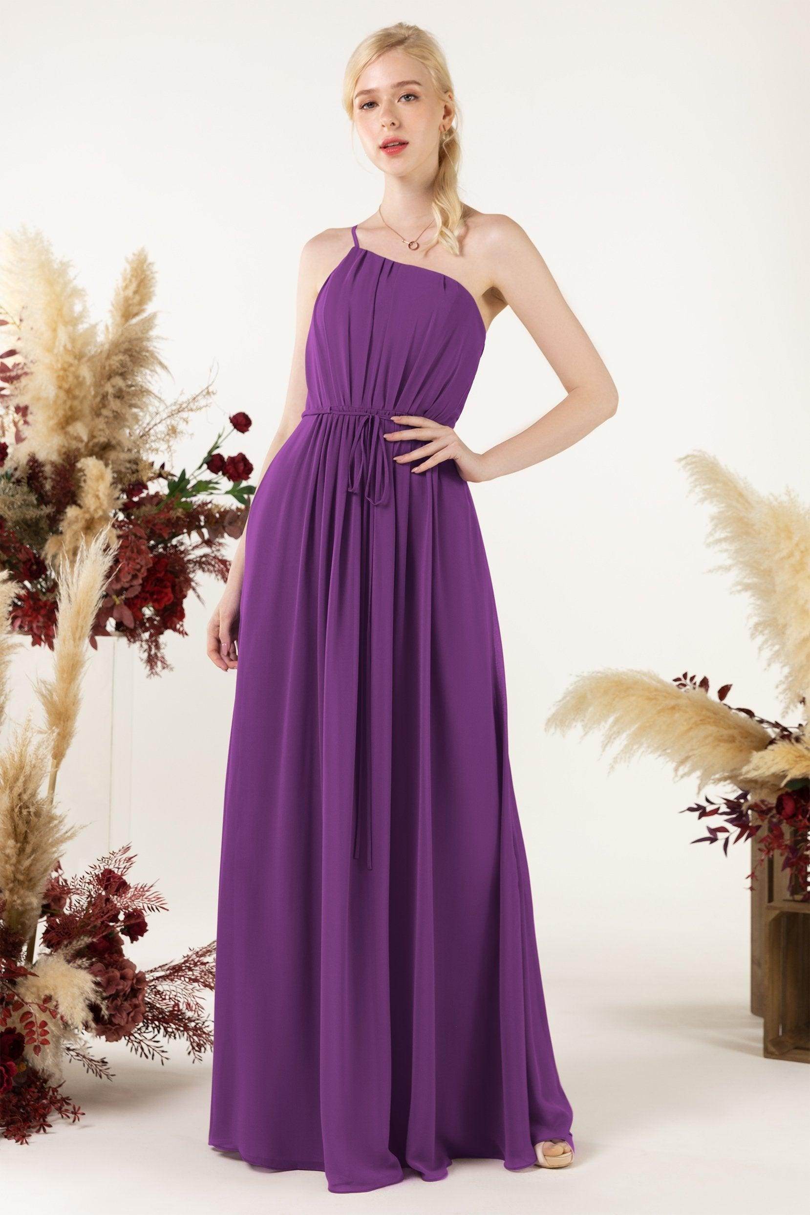 A-Line Floor Length Chiffon Bridesmaid Dress CB0462