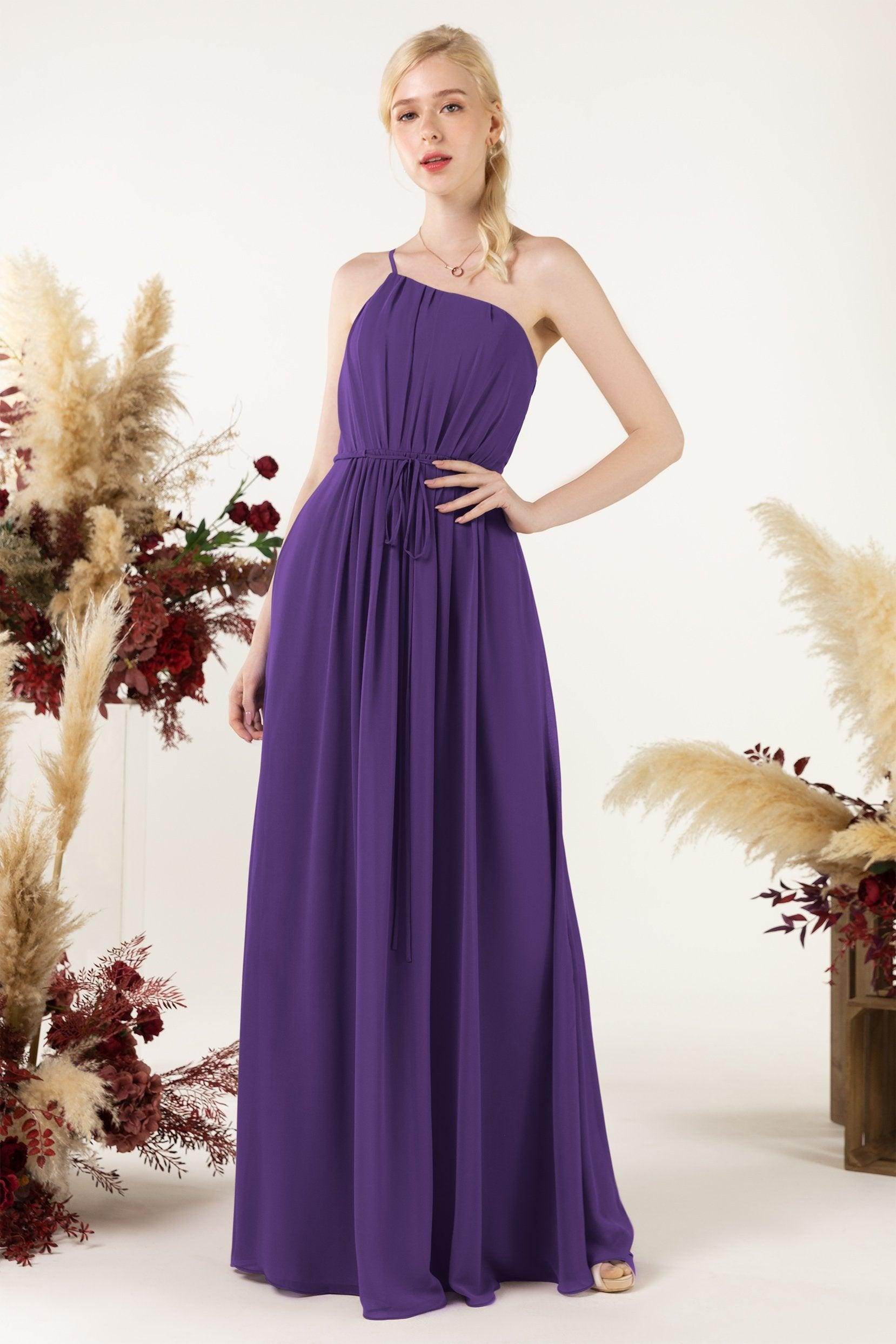 A-Line Floor Length Chiffon Bridesmaid Dress CB0462