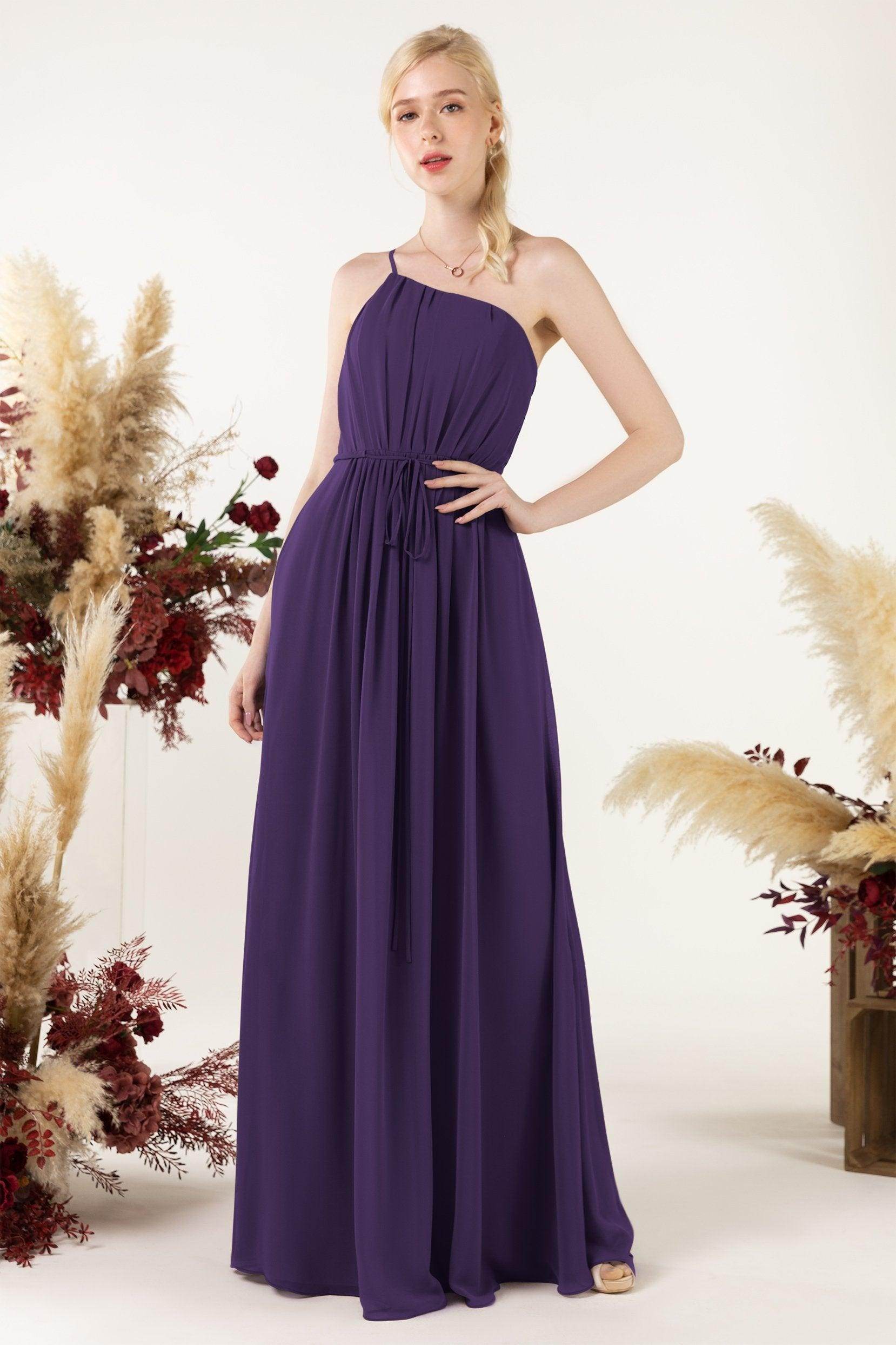 A-Line Floor Length Chiffon Bridesmaid Dress CB0462