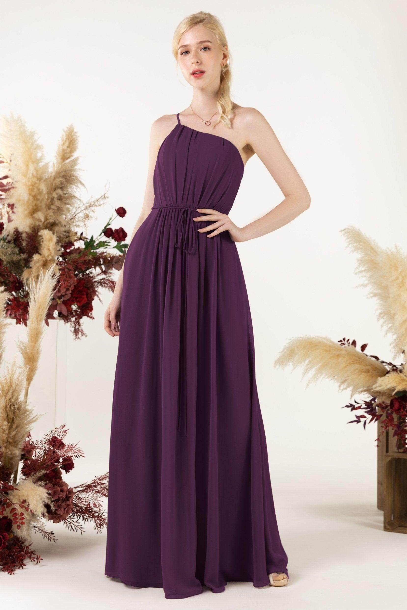 A-Line Floor Length Chiffon Bridesmaid Dress CB0462