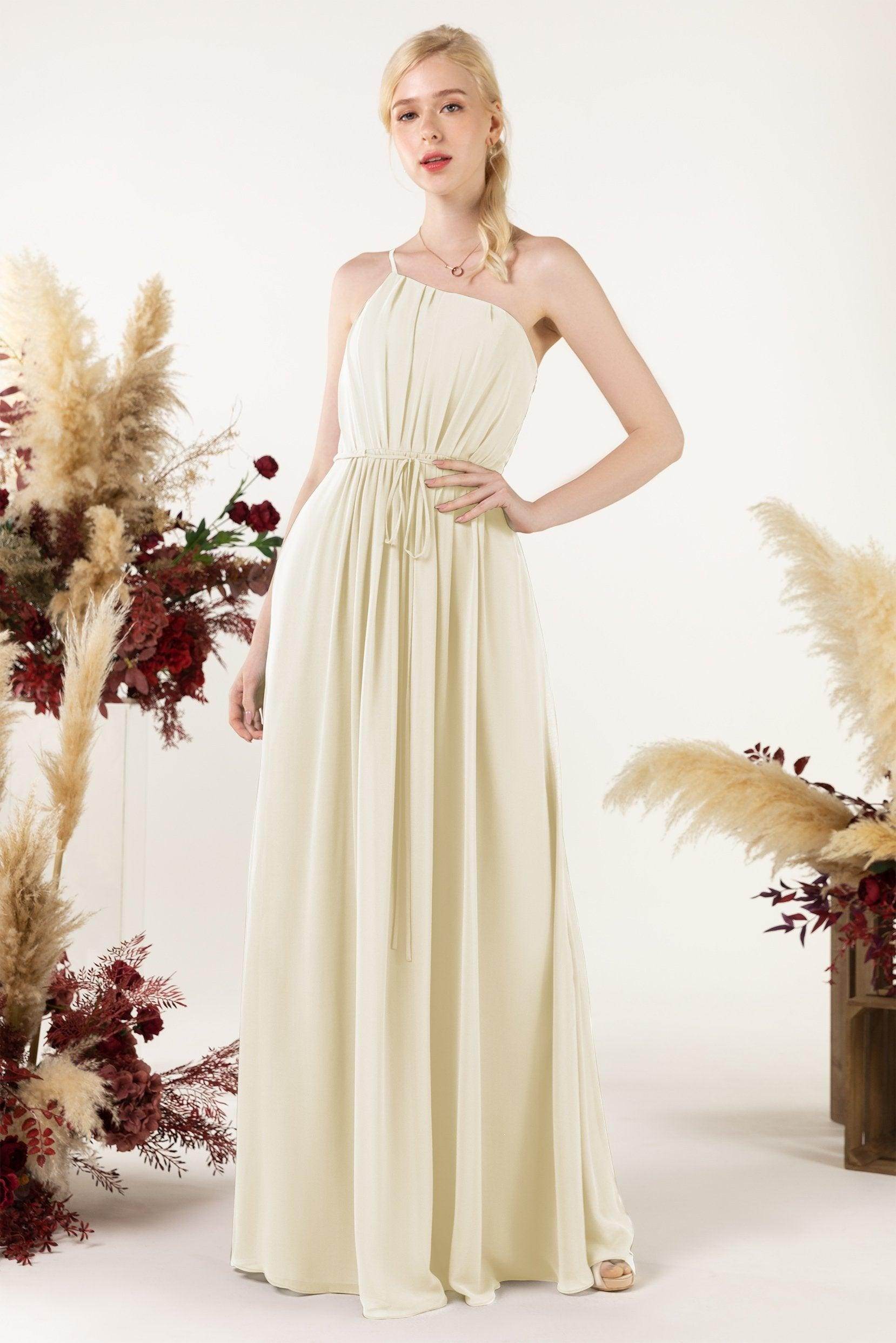 A-Line Floor Length Chiffon Bridesmaid Dress CB0462