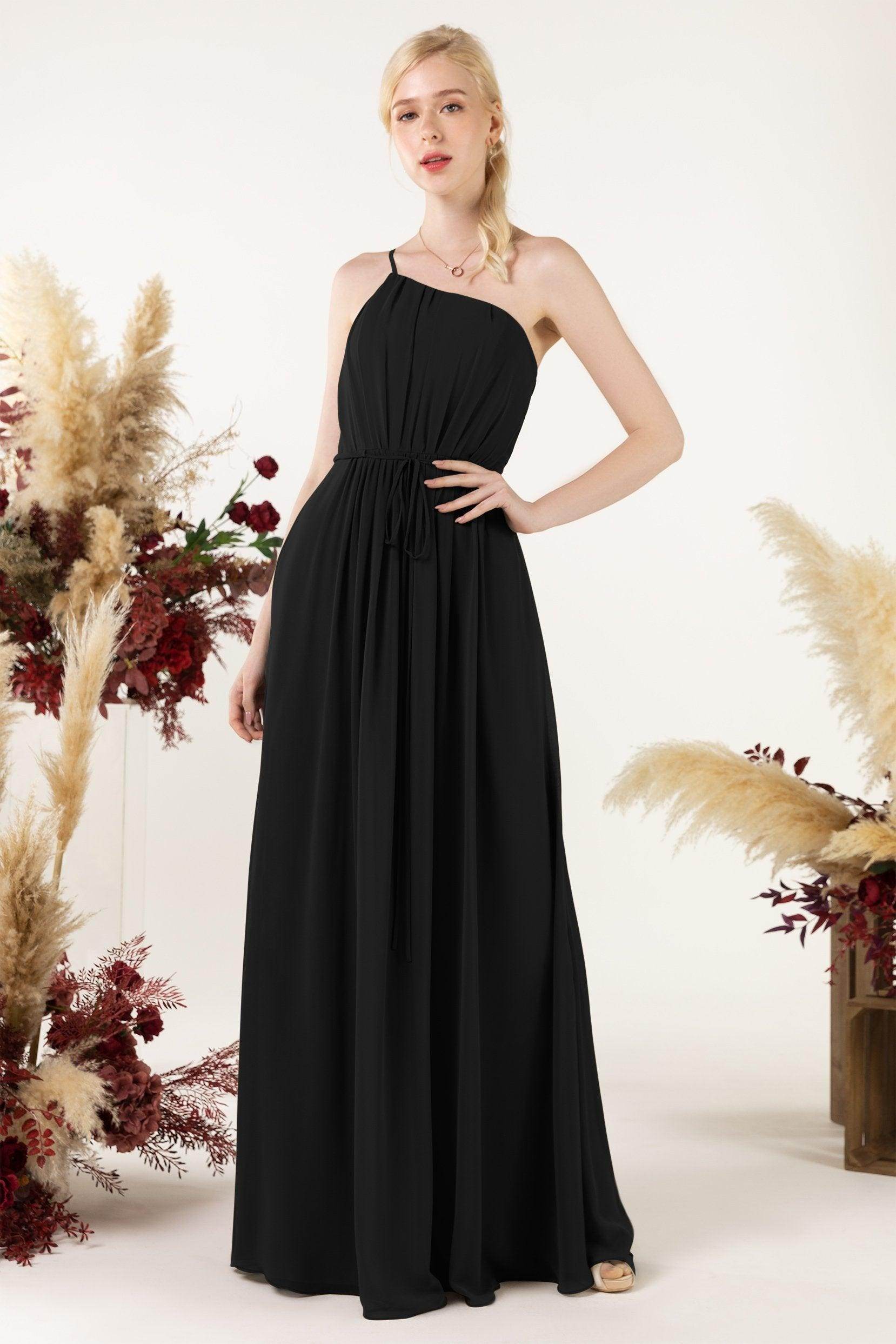 A-Line Floor Length Chiffon Bridesmaid Dress CB0462