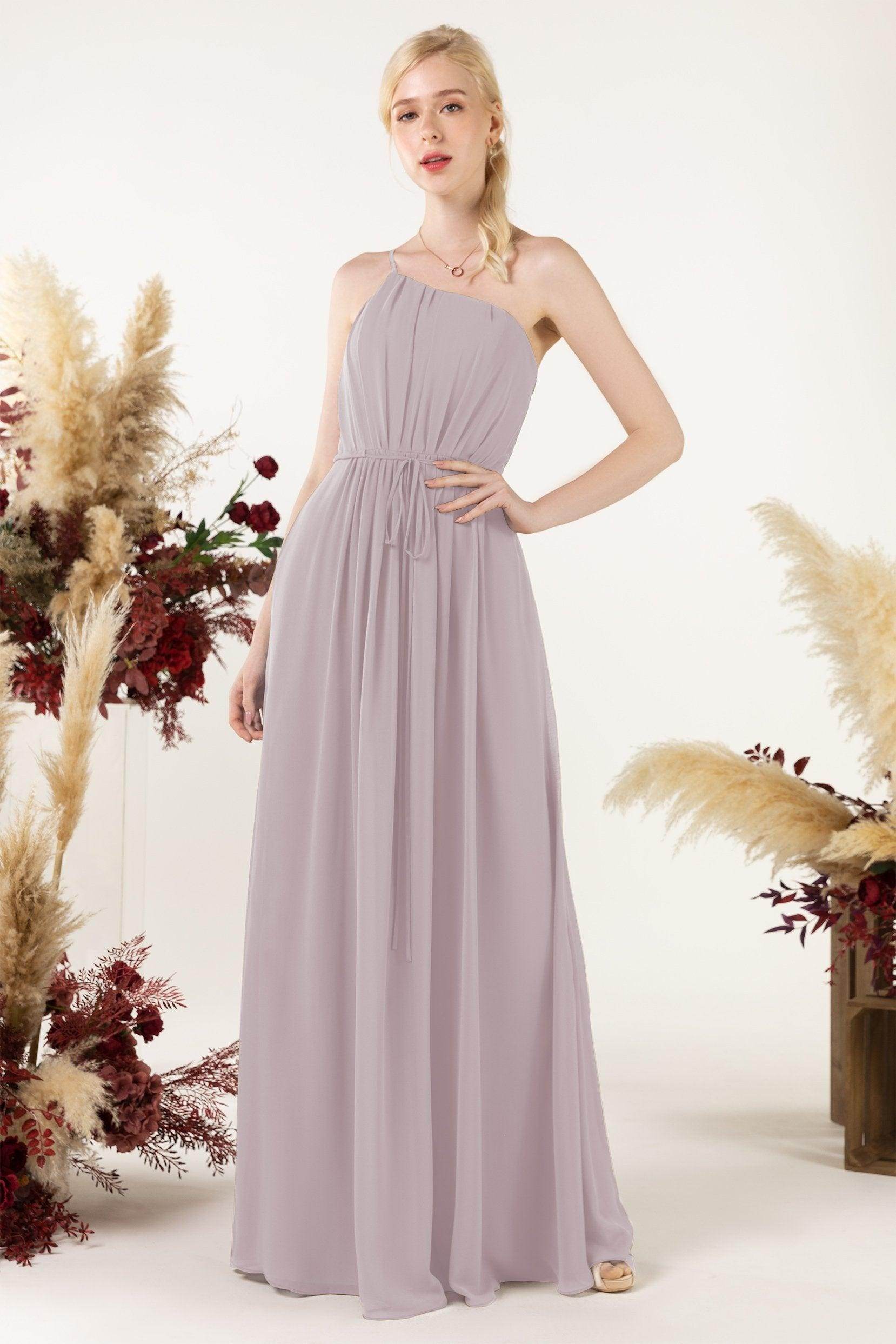 A-Line Floor Length Chiffon Bridesmaid Dress CB0462