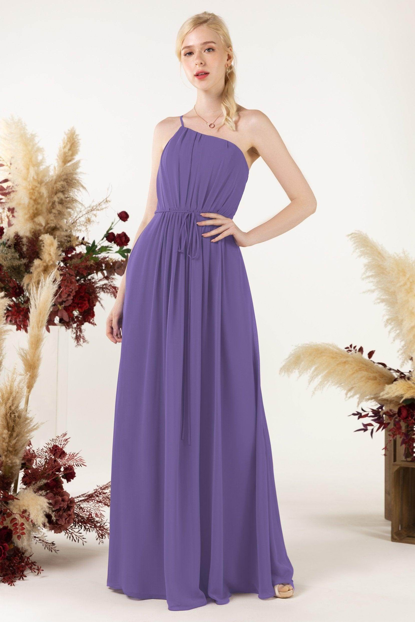 A-Line Floor Length Chiffon Bridesmaid Dress CB0462