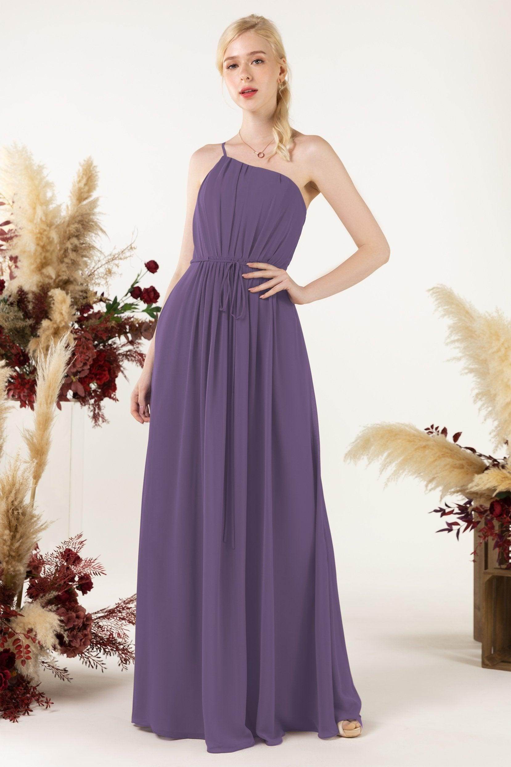 A-Line Floor Length Chiffon Bridesmaid Dress CB0462